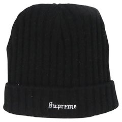 Supreme Embroidered Ribbed Cashmere Beanie One Size