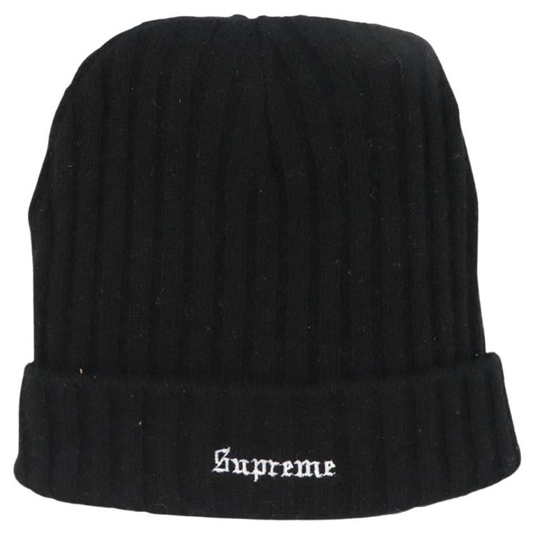Streng føderation tankskib Supreme Embroidered Ribbed Cashmere Beanie One Size For Sale at 1stDibs |  supreme cashmere beanie