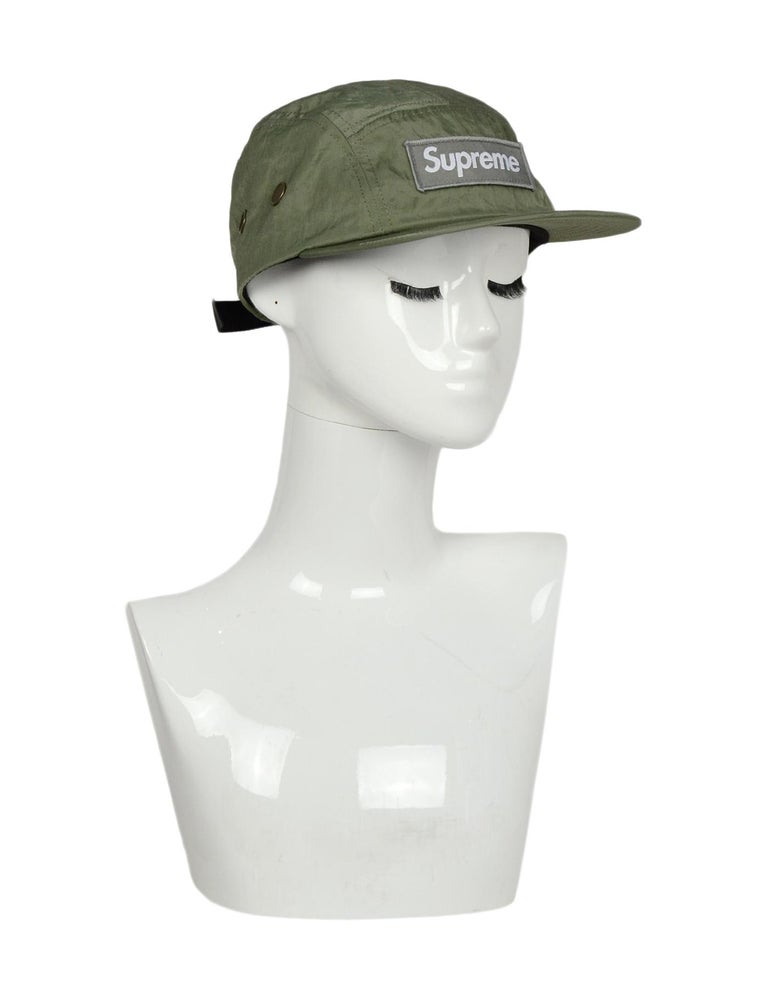 Supreme Green Logo Camp Hat For Sale at 1stDibs