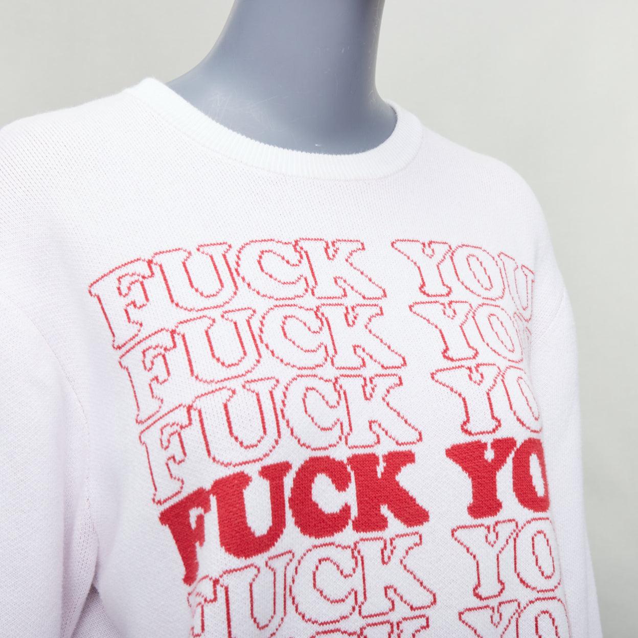 SUPREME Hysteric Glamour white red F YOU slogan pullover sweater S
Reference: JACG/A00176
Brand: Supreme
Collection: Hysteric Glamour
Material: Cotton
Color: White, Red
Pattern: Solid
Closure: Pullover
Made in: China

CONDITION:
Condition: Good,