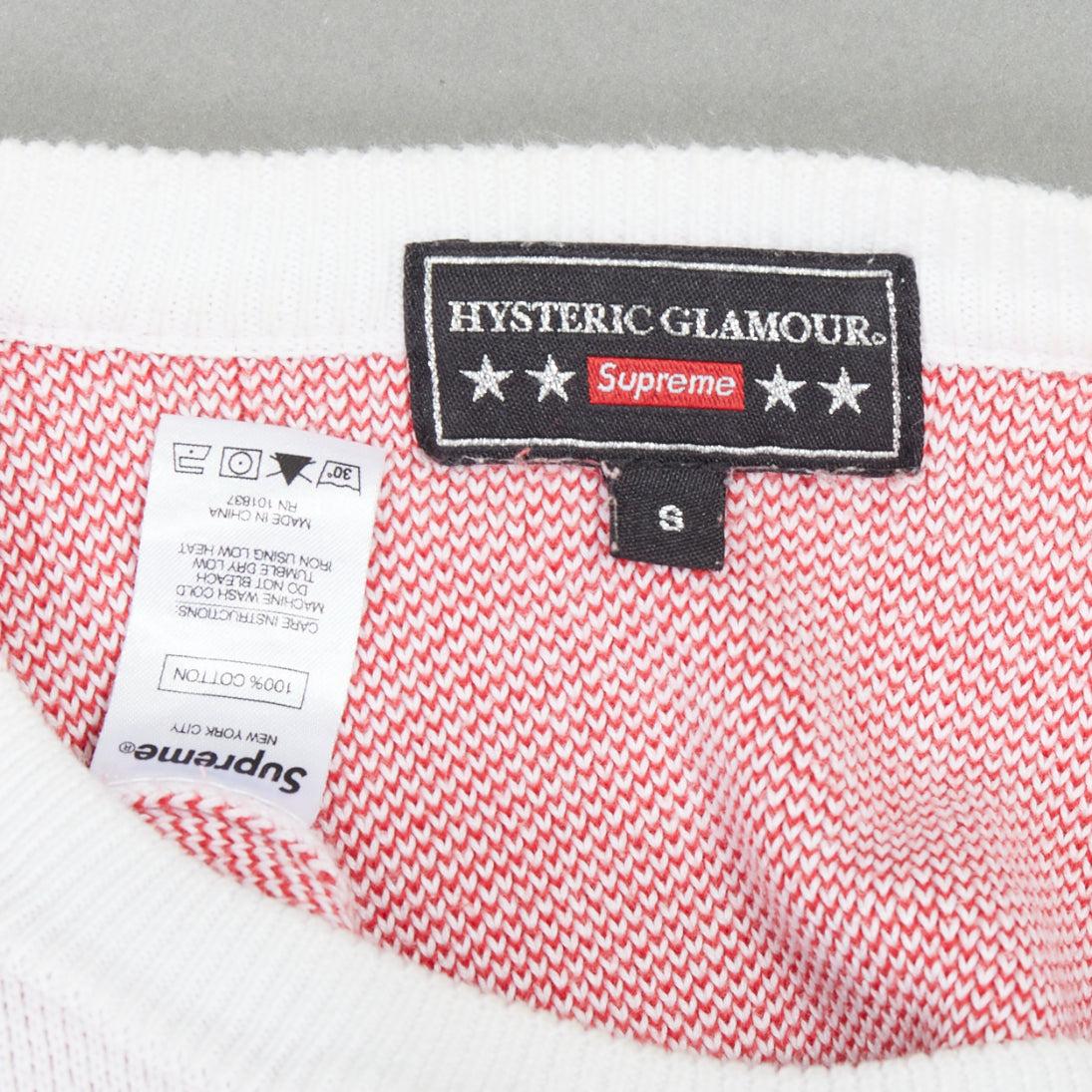 SUPREME Hysteric Glamour white red F YOU slogan pullover sweater S For Sale 3