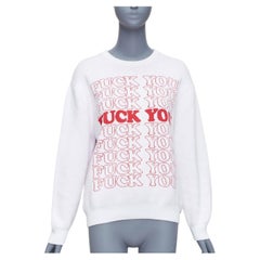SUPREME Hysteric Glamour white red F YOU slogan pullover sweater S