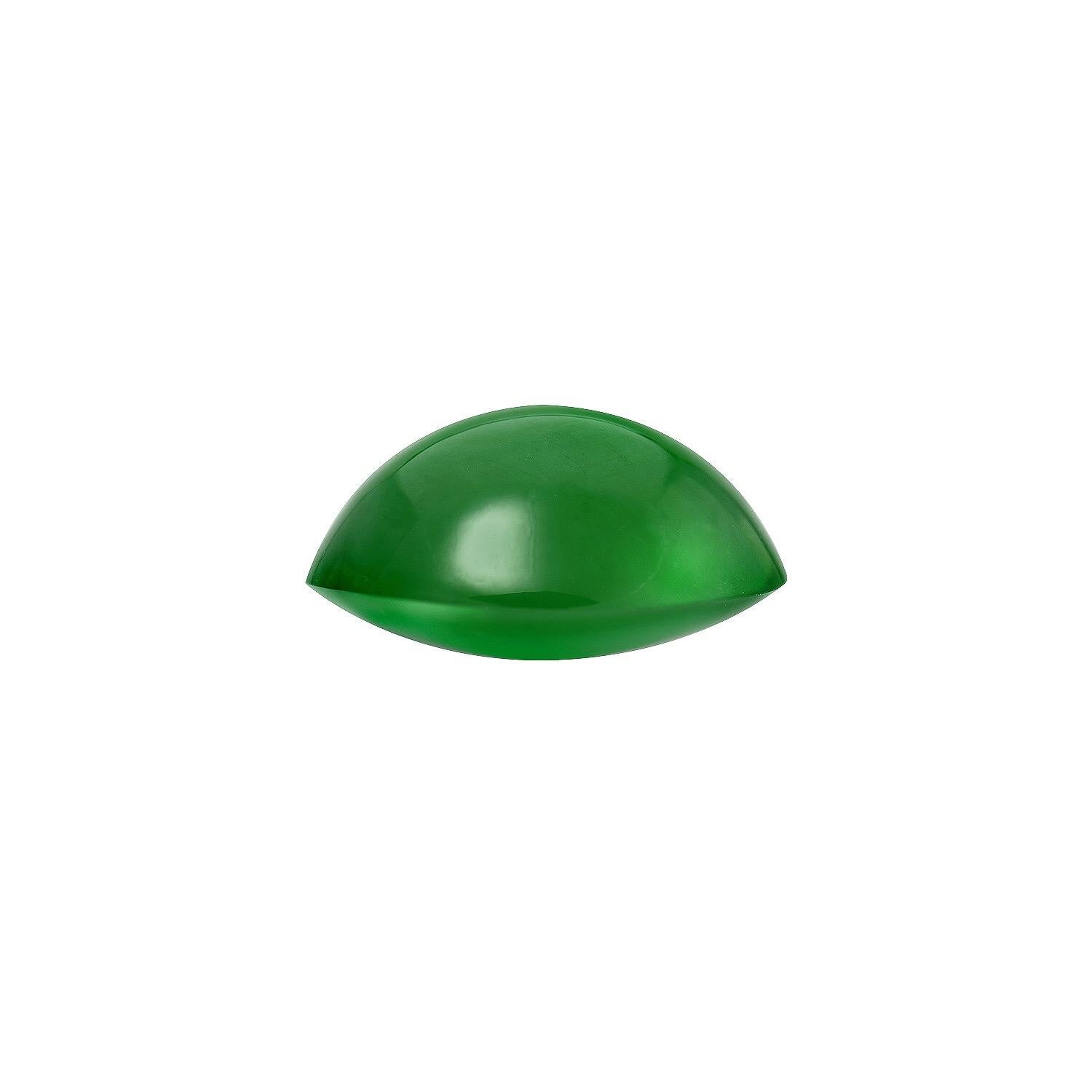 Contemporain Bague en jade cabochon ovale de 6 carats, pierre précieuse non sertie en vente