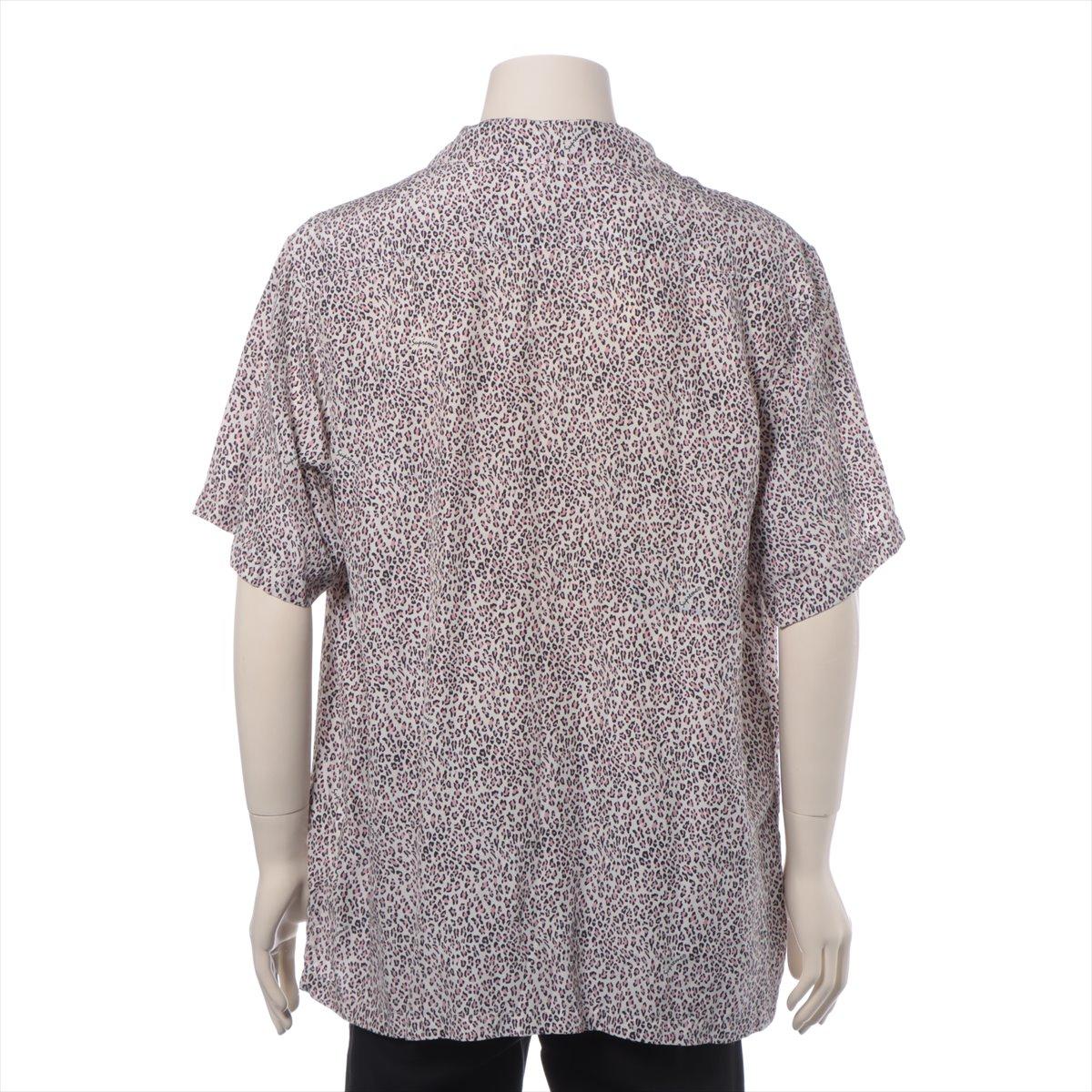 Gray Supreme Leopard Silk Short Sleeve Shirt