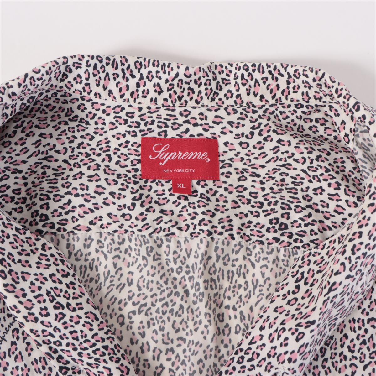 Men's Supreme Leopard Silk Short Sleeve Shirt