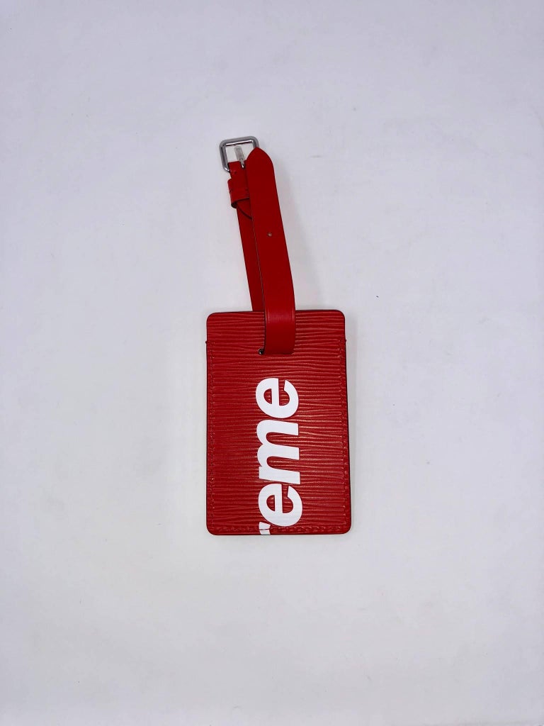 Louis Vuitton x Supreme Luggage Tag Set Epi Black/Red - US