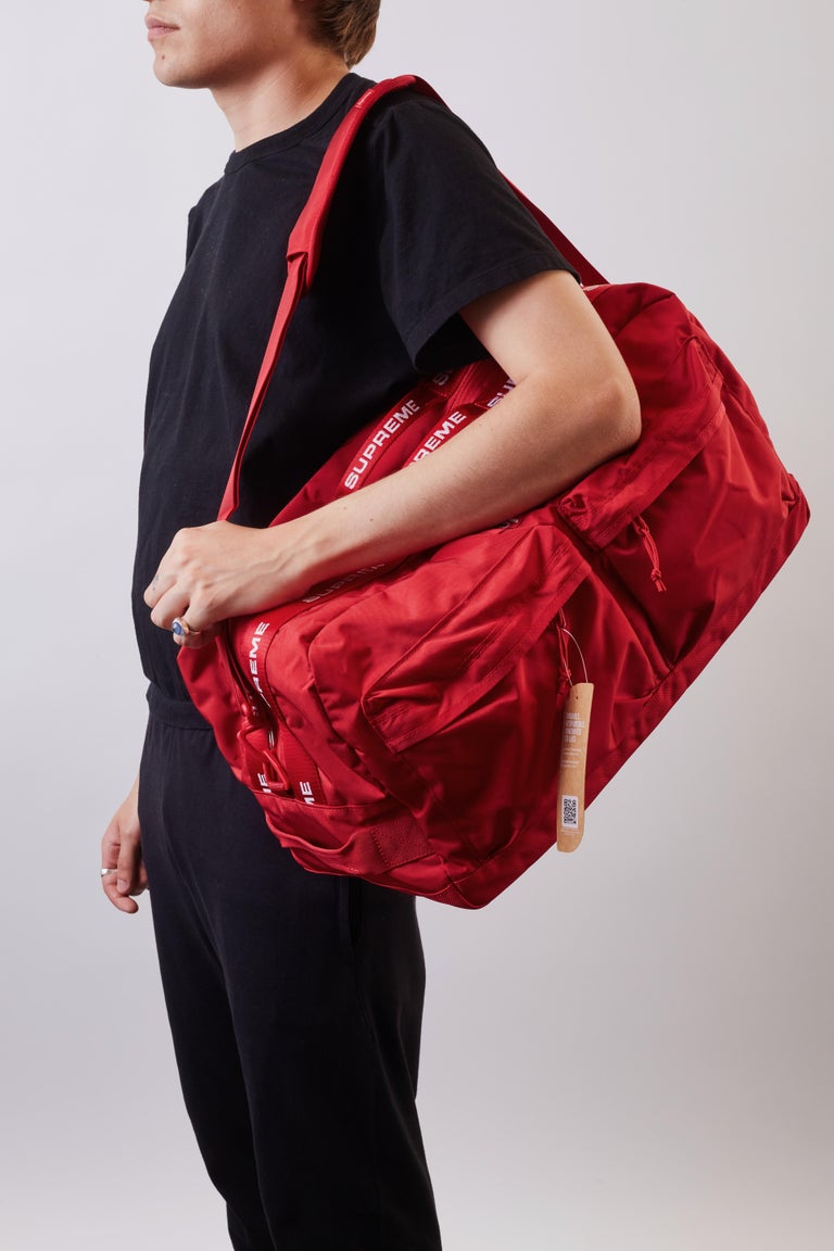 red supreme duffle bag