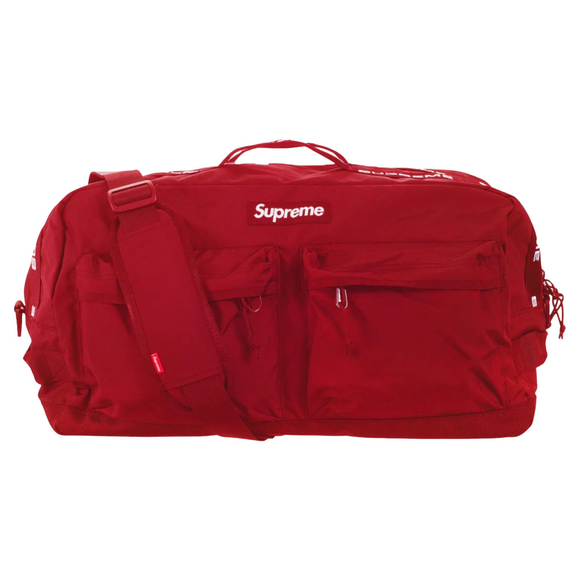 Supreme Nylon Red Duffle Bag FW22 For Sale at 1stDibs
