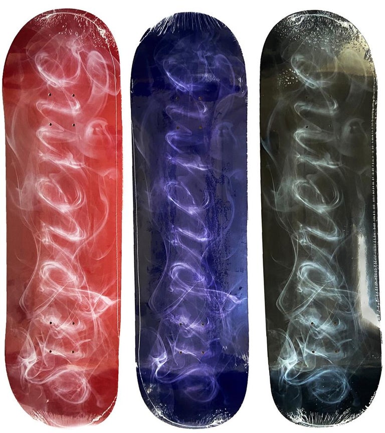 Supreme SUPREME skateboard deck set of 3 works (Supreme skate decks