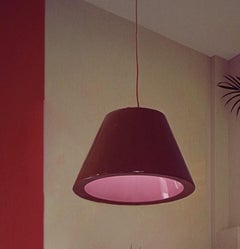Große Hängelampe Supreme Red BLN von Giò Colonna Romano