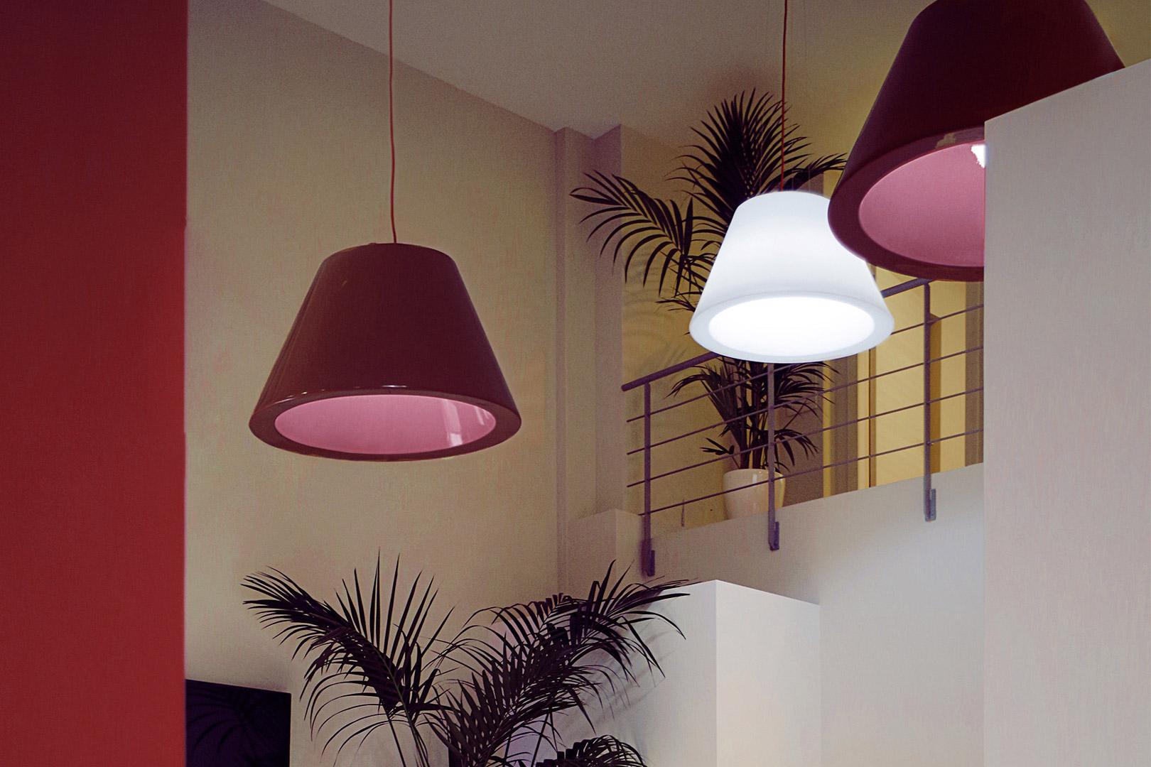Italiano Lampada a sospensione Supreme Red BLN Large di Giò Colonna Romano in vendita