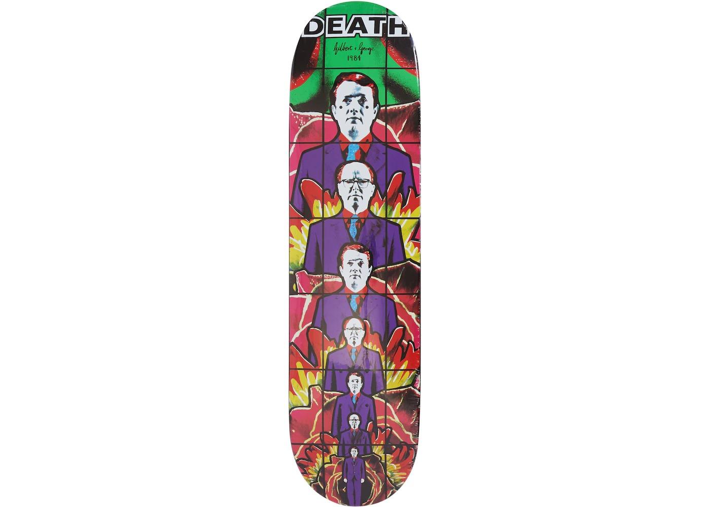 Pont de skate Supreme x Gilbert & George DEATH

2019

21.08 × 81.61cm / 8.3 X 32.13in

Bois d'érable

Non signé, édition ouverte 