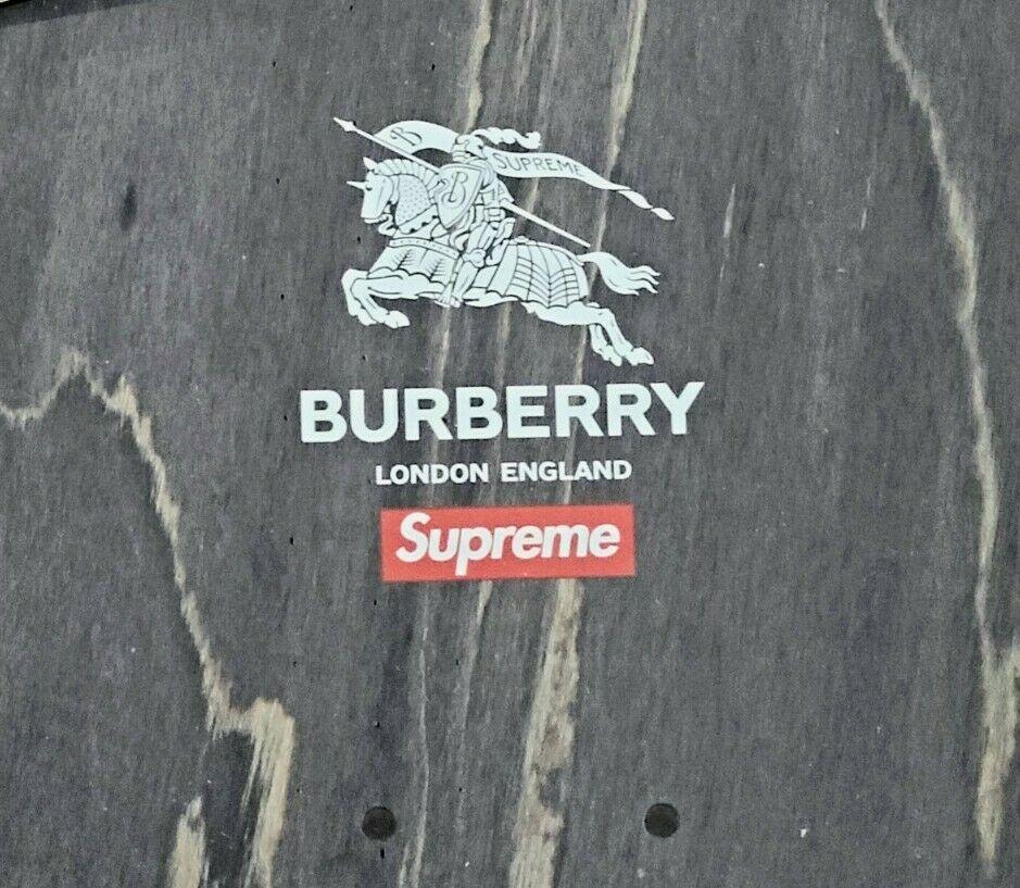 Supreme Collaboration with Burberry Pink Patterned Skateboard Deck