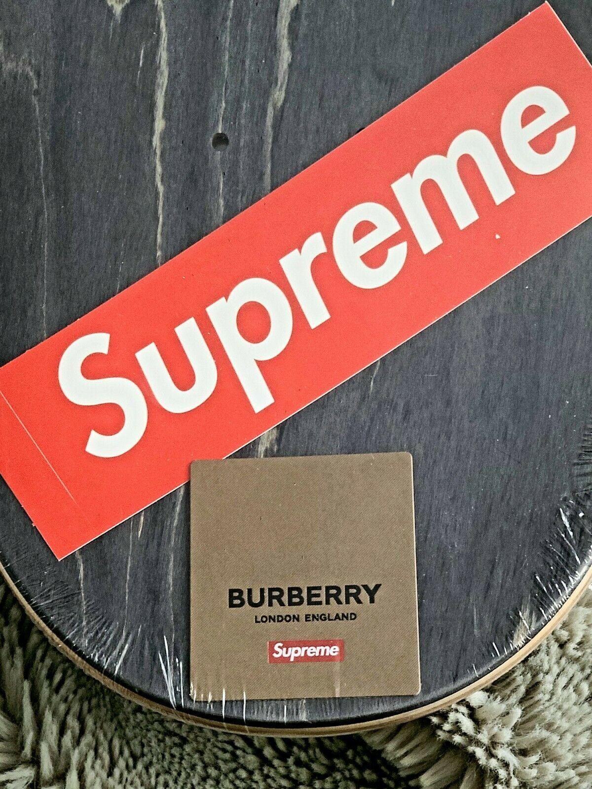 Supreme Collaboration with Burberry Pink Patterned Skateboard Deck