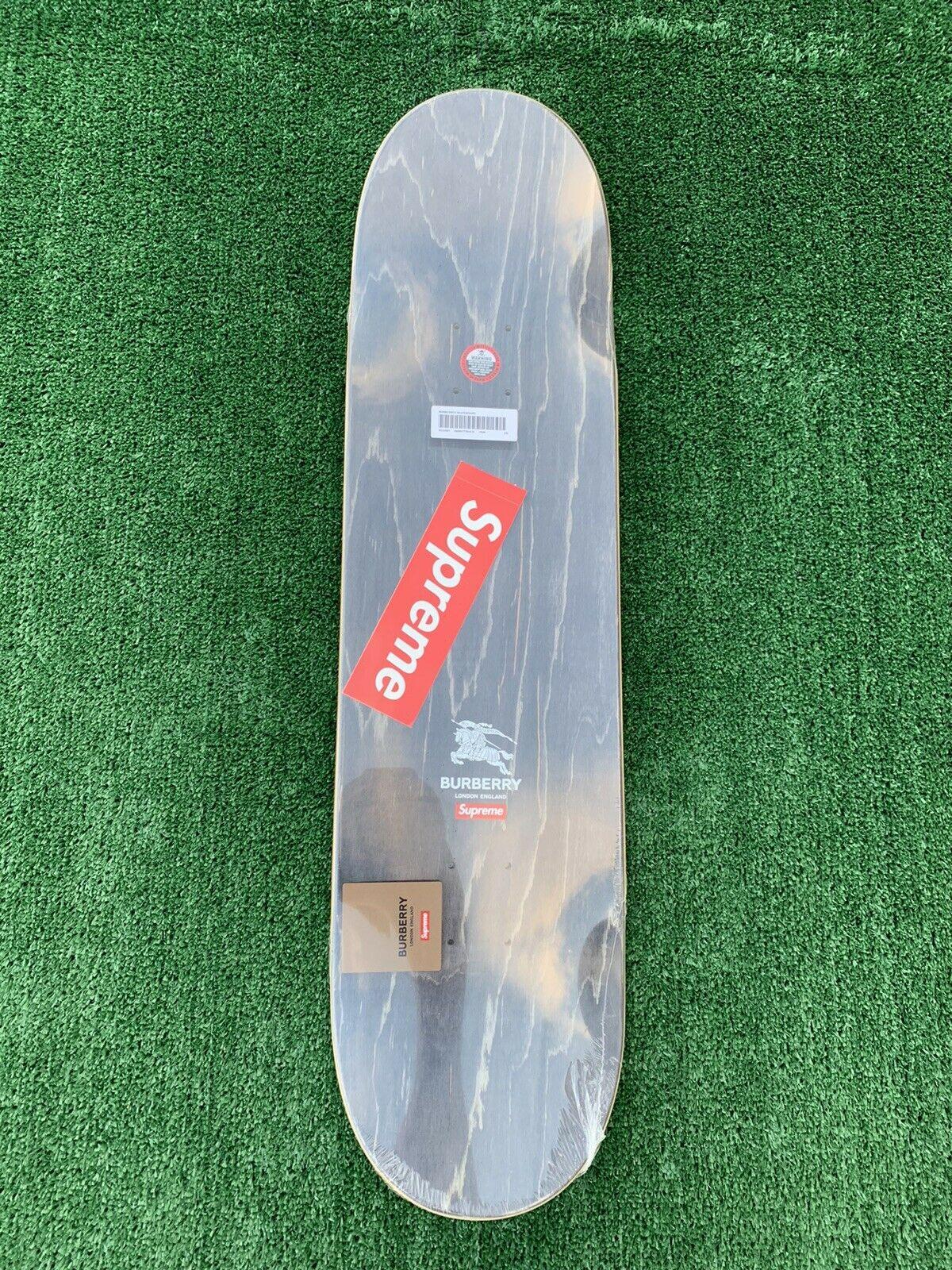 Supreme Collaboration with Burberry Pink Patterned Skateboard Deck For Sale 1