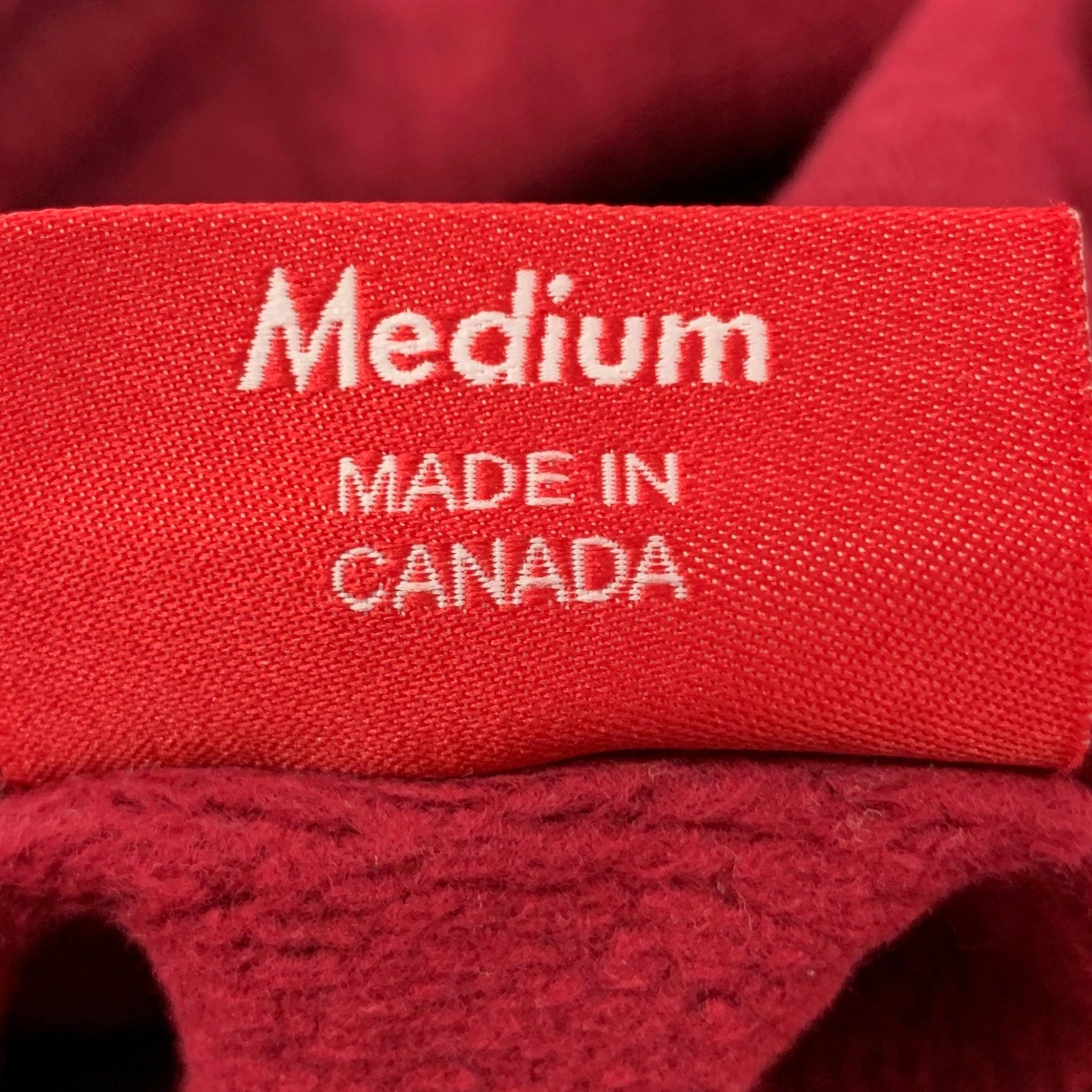 SUPREME Size M Burgundy Gold Embroidery Cotton Hoodie Sweatshirt For Sale 4