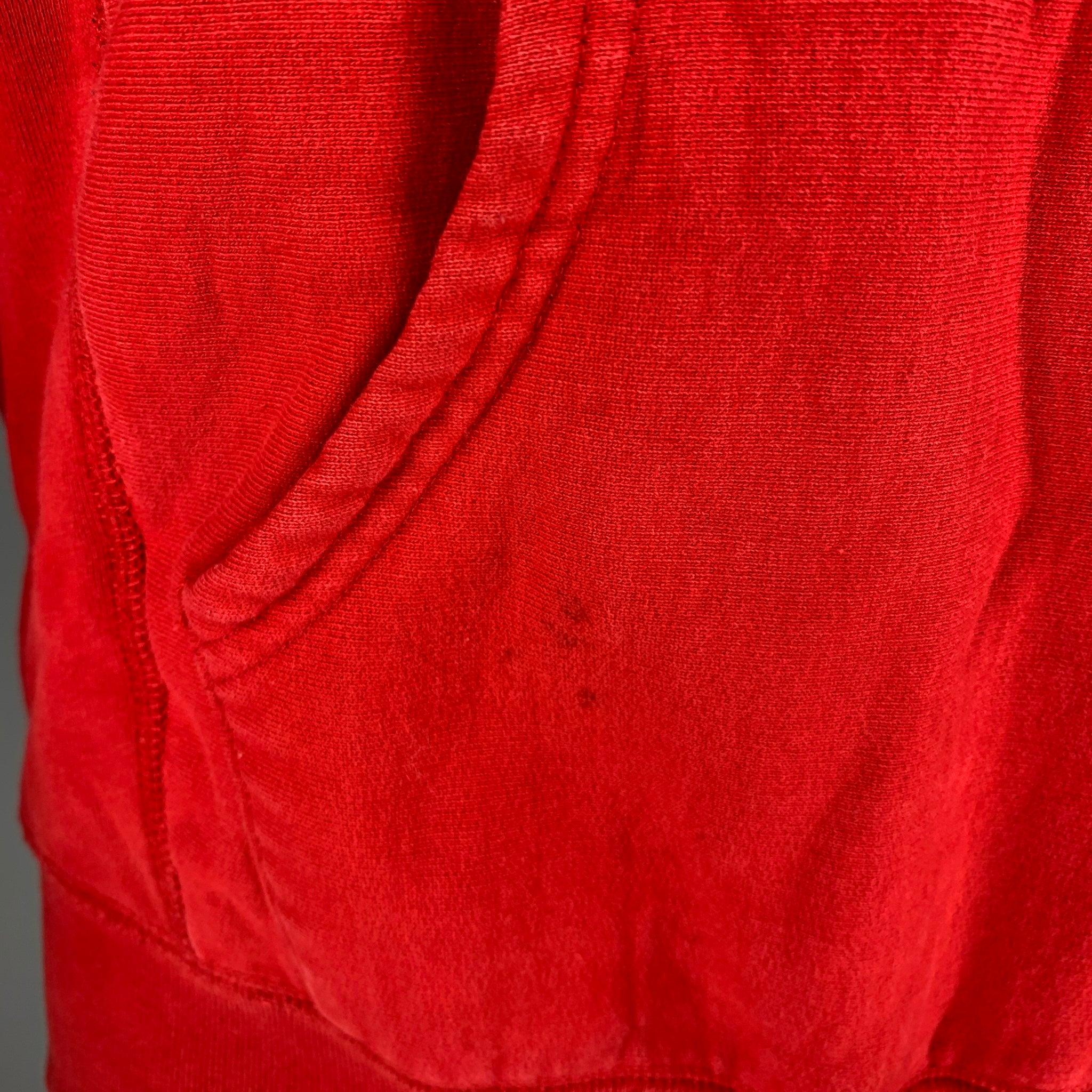 SUPREME Size M Red Black Cotton Hoodie Sweatshirt For Sale 1