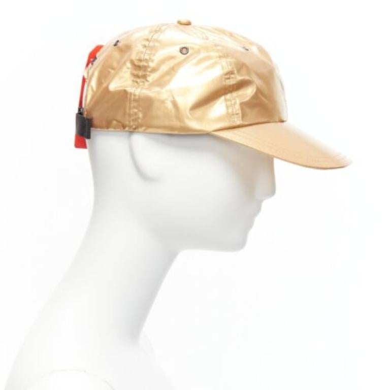 SUPREME The North Face metallic gold black logo 6 panel cap In New Condition For Sale In Hong Kong, NT