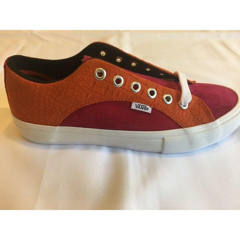 Supreme /Vans Crocodile Corduroy Lampin Pro Rust Pink/Purple/Orange In New Condition In Palm Springs, CA