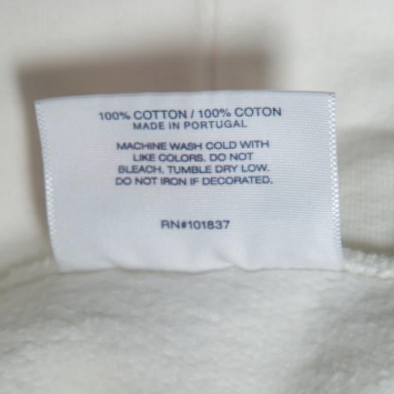 Gray Supreme x Comme des Garçons White Terry Knit Split Logo Hoodie L For Sale