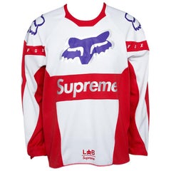 Supreme X Fox Red & White Racing Moto Jersey T-Shirt L