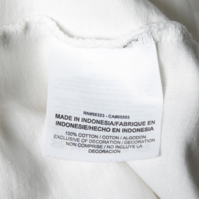 Men's Supreme X Jordan White Logo Printed Cotton T-Shirt L For Sale