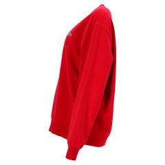 Jersey de cuello redondo de Supreme x Lacoste, de algodón rojo