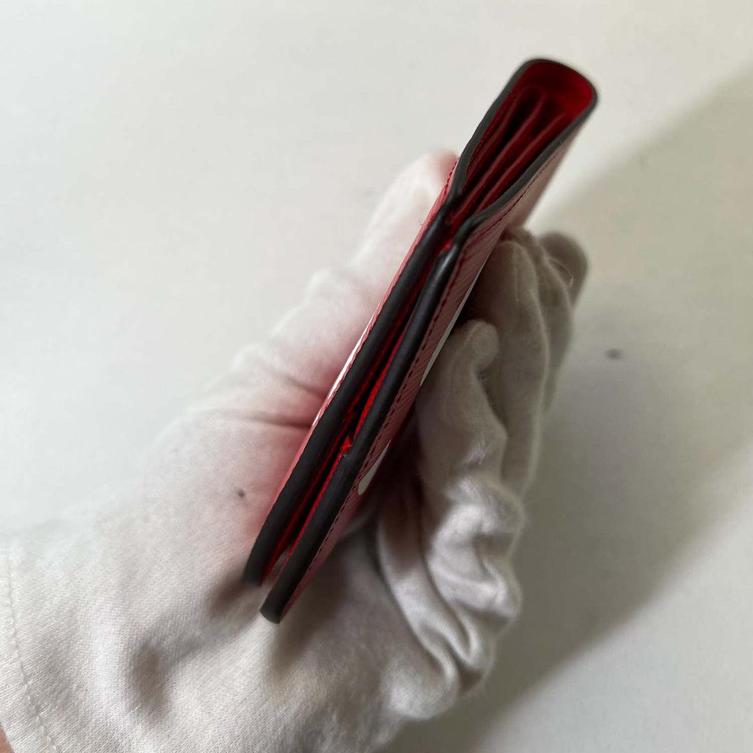 Supreme x Louis Vuitton Red Slender Leather Wallet Limited Edition For Sale 3