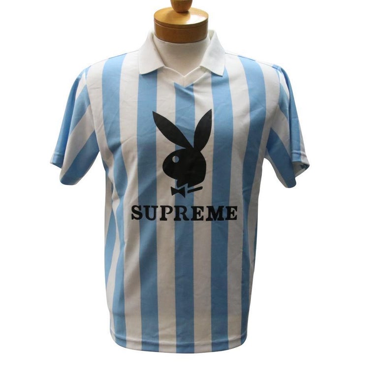 Supreme X Playboy Soccer Jersey Men's Player Shirt Size S For Sale at  1stDibs