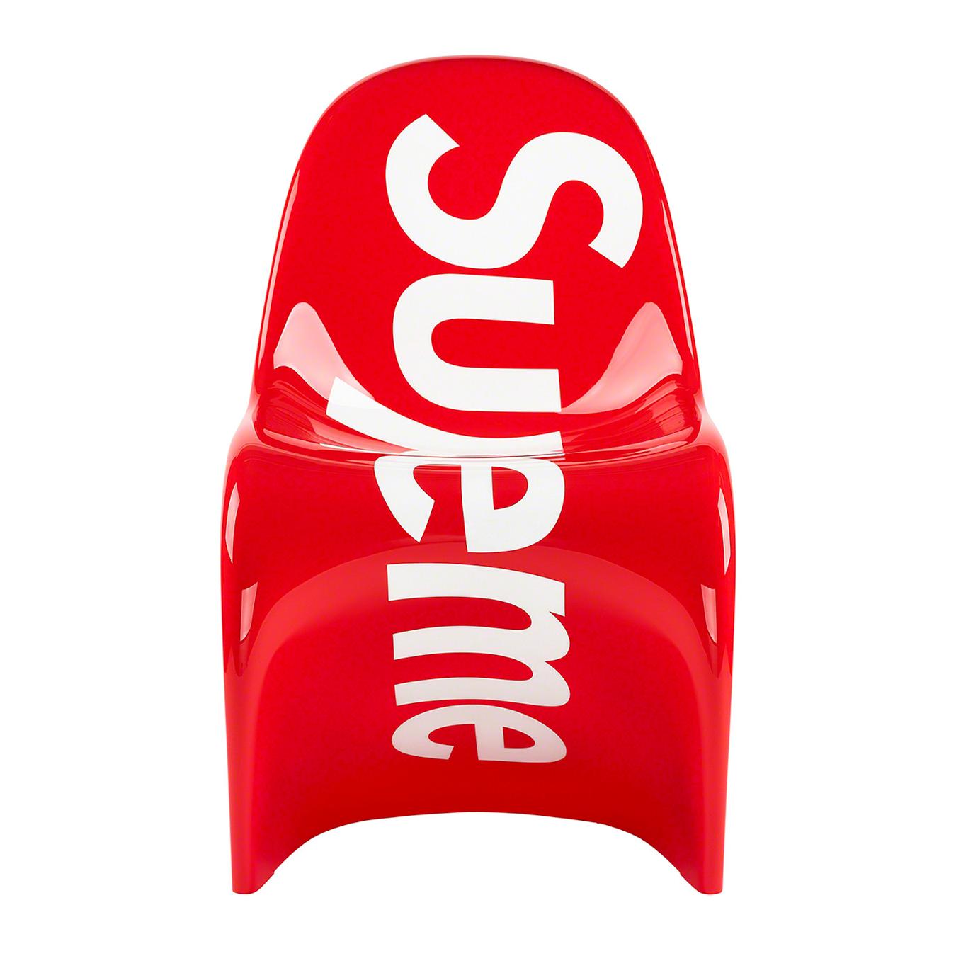 Supreme x Vitra Panton Moderner „S Chair“ aus der Mitte des Jahrhunderts in glänzendem Rot mit Logo (Schweizerisch) im Angebot
