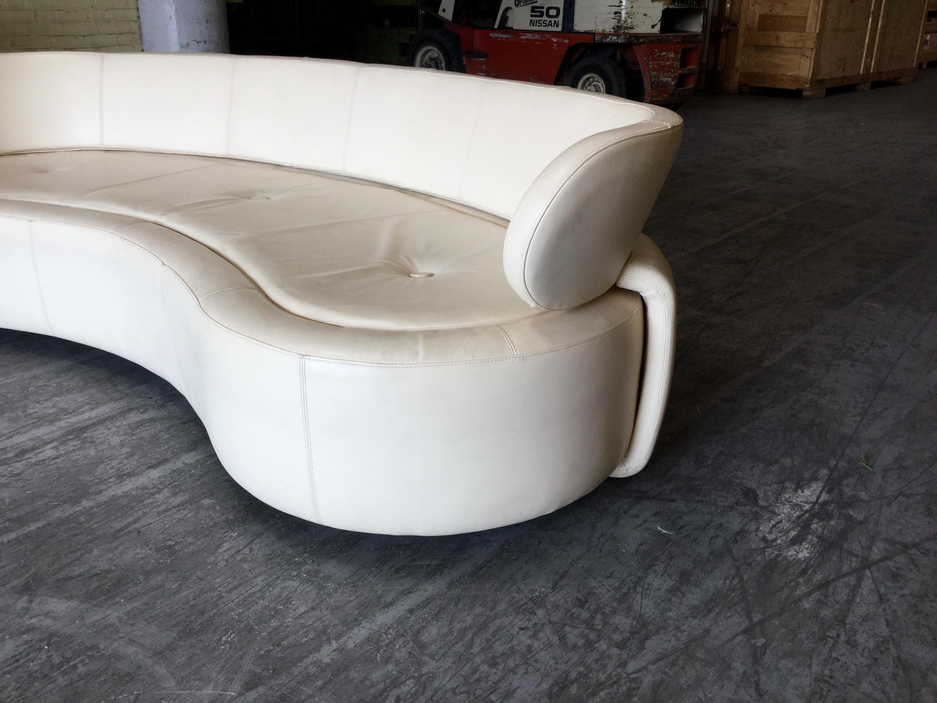 Late 20th Century Supremely Chic Vintage Danish Leather Sofa