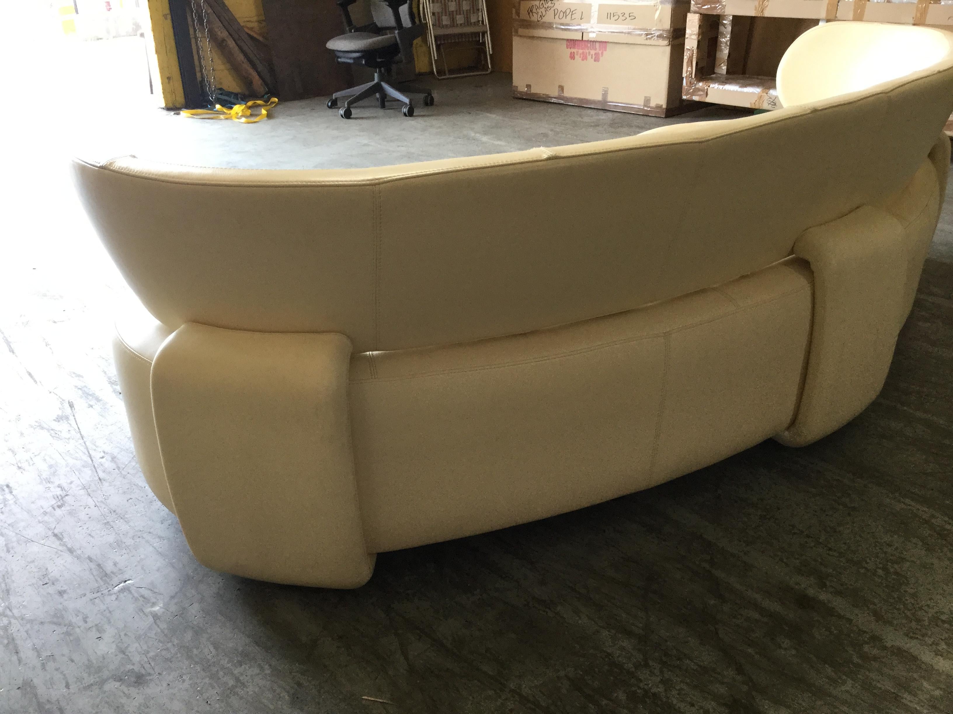 Supremely Chic Vintage Danish Leather Sofa 1