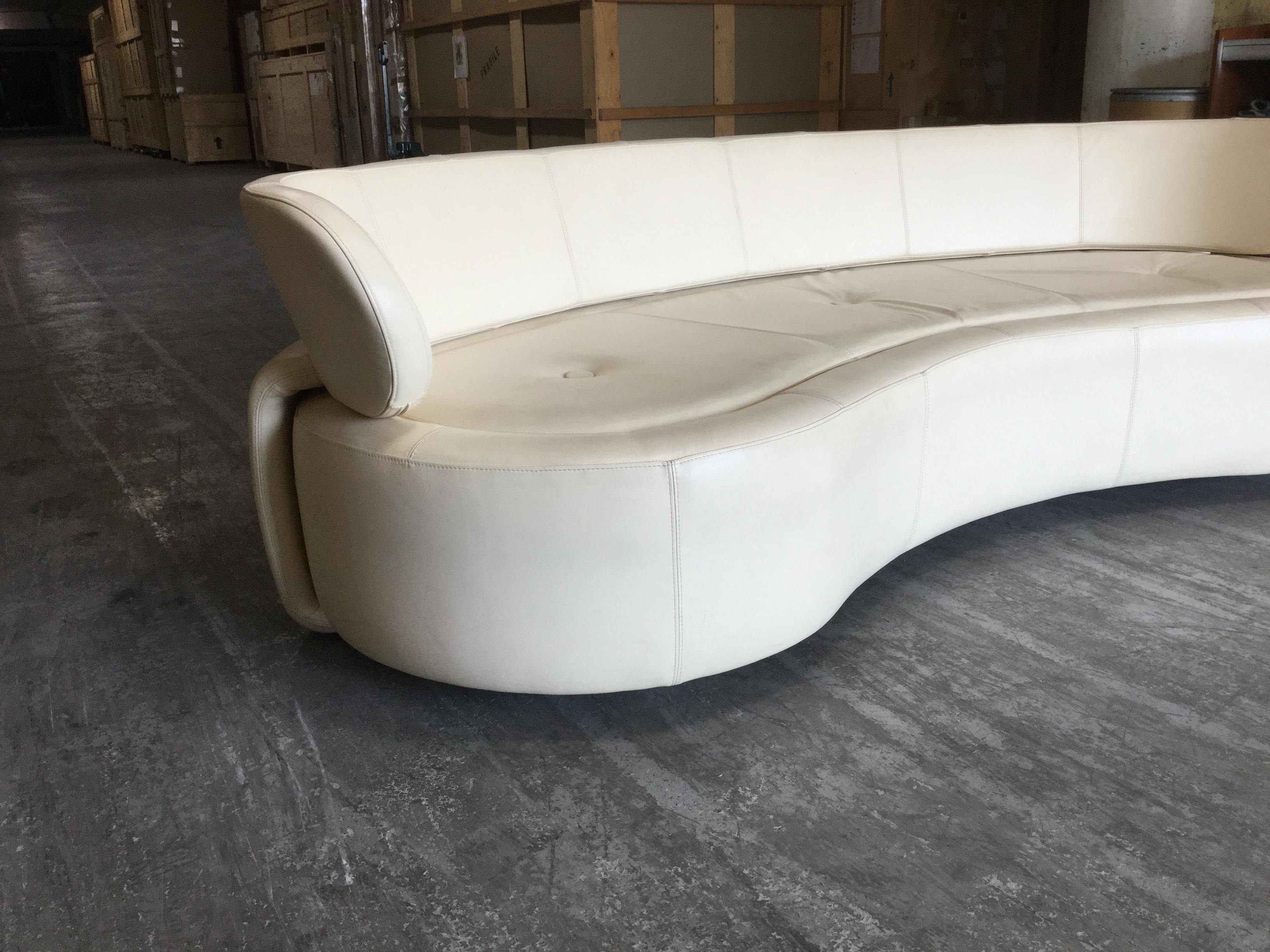 Supremely Chic Vintage Danish Leather Sofa 2