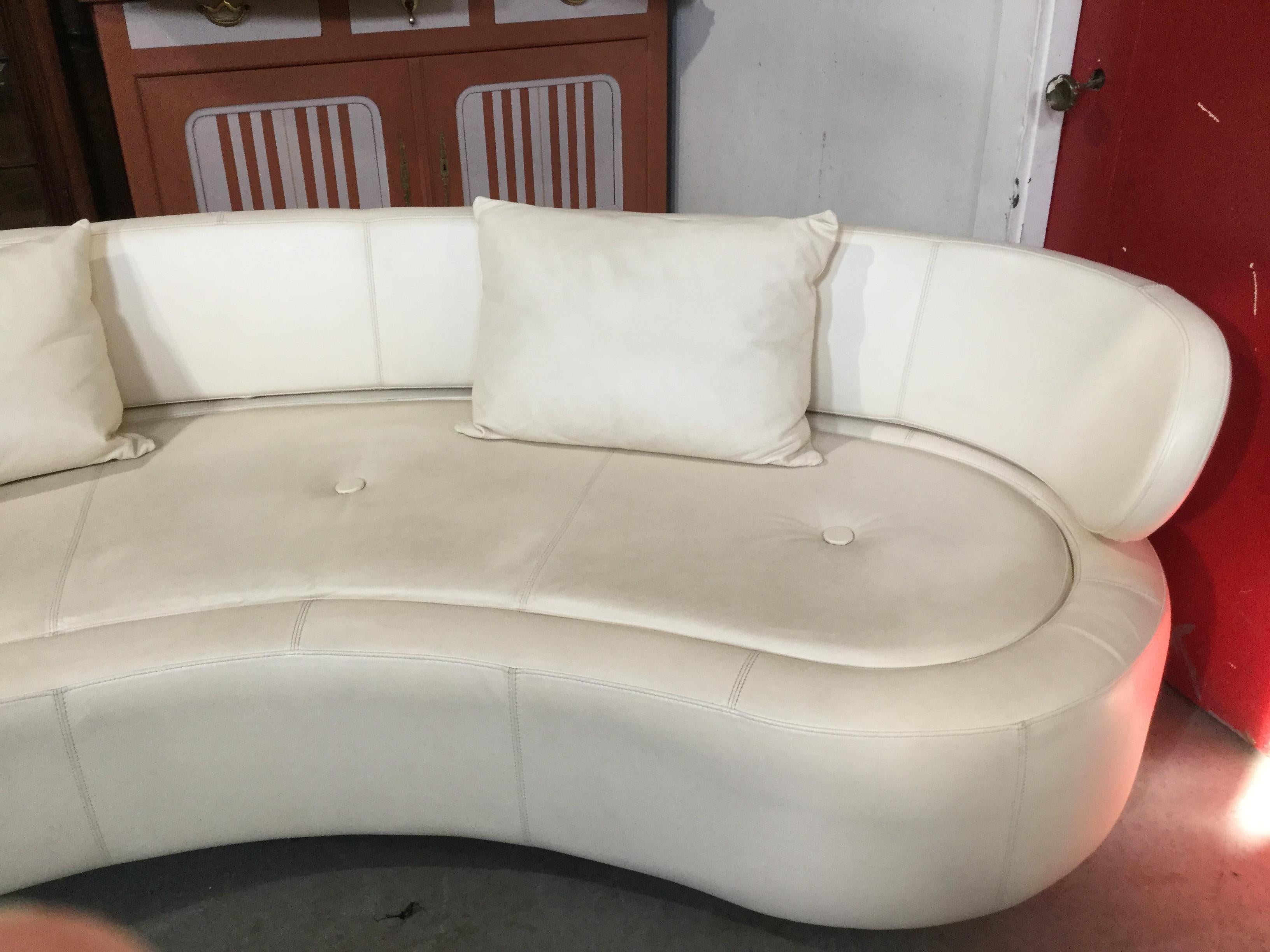 Supremely Chic Vintage Danish Leather Sofa 4