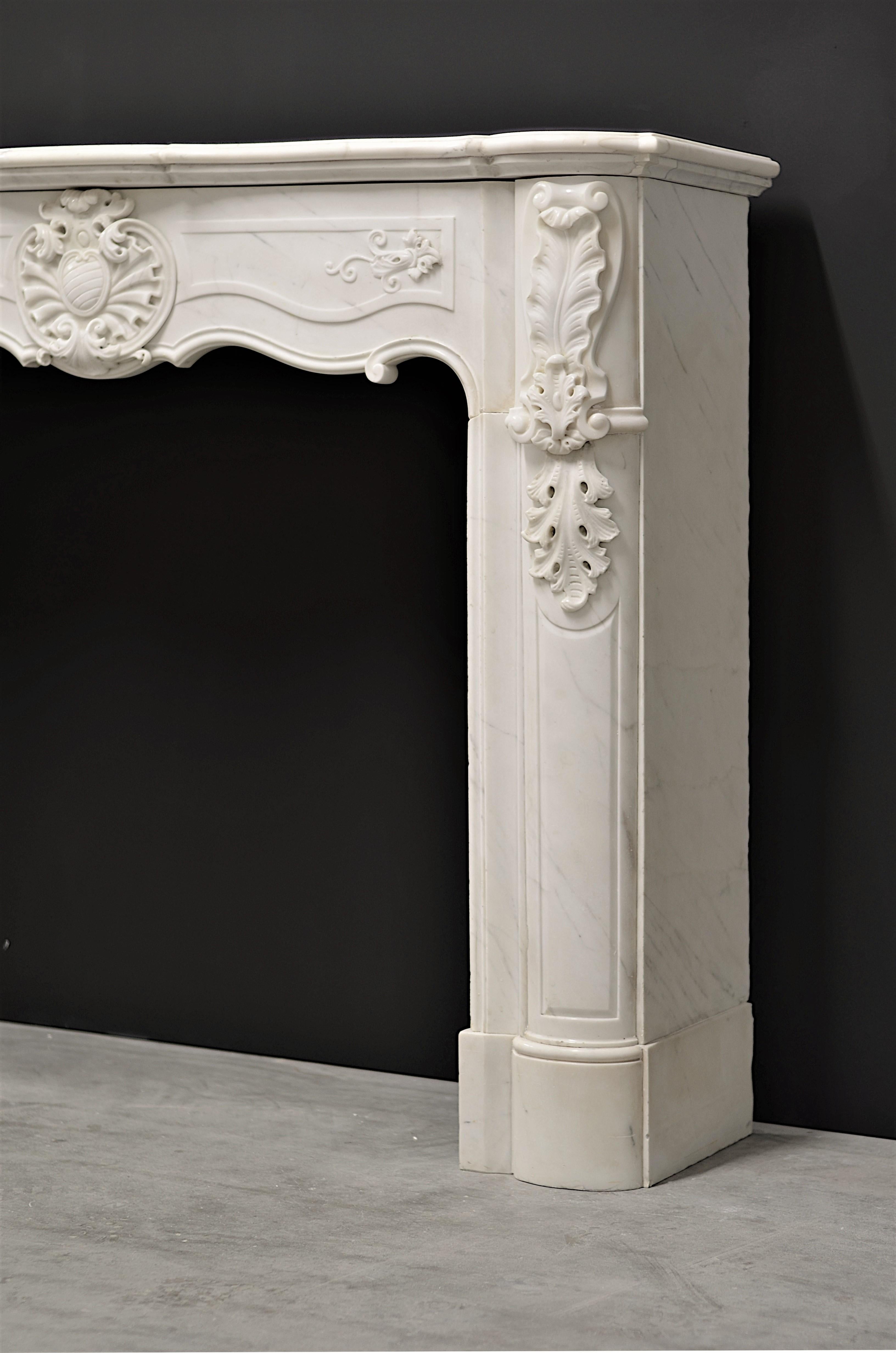 Suprising Antique Louis XV Fireplace Mantel For Sale 7