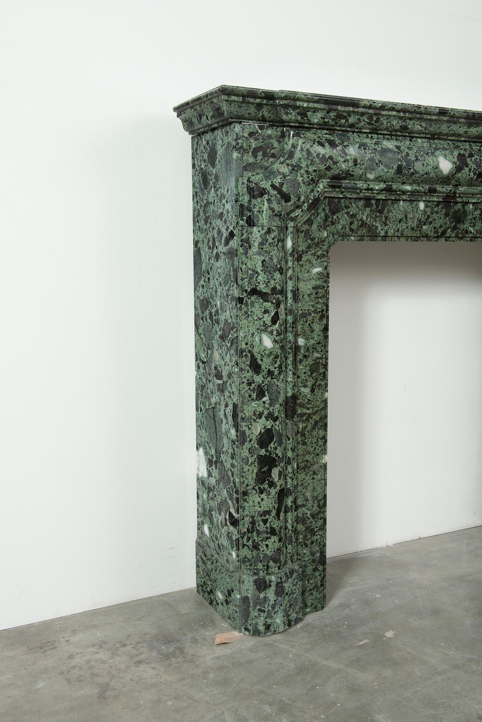 green marble fireplace