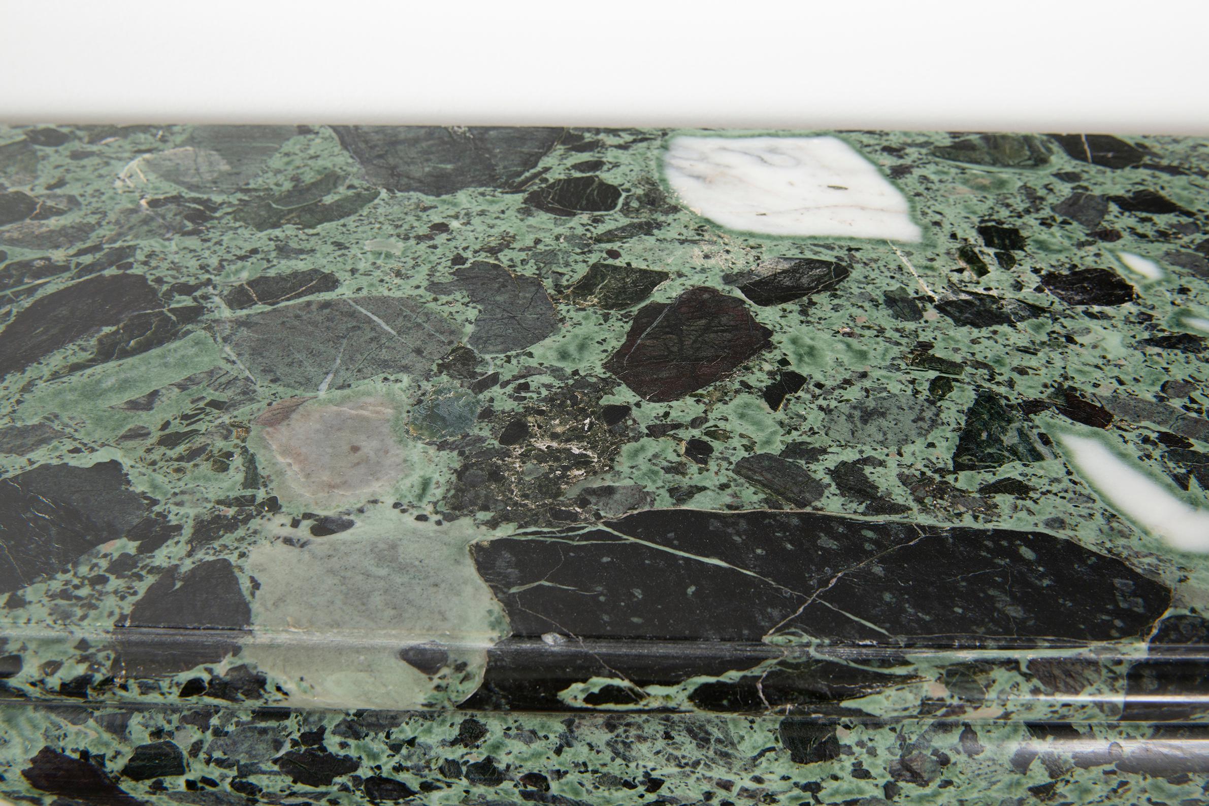 Suprising Green Breche Marble Fireplace Mantel 2