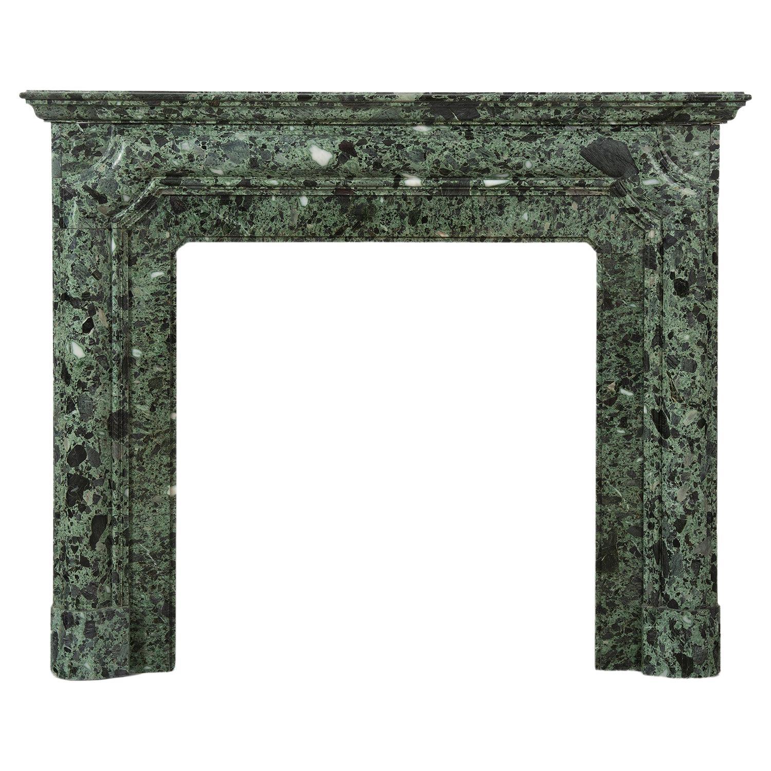 Suprising Green Breche Marble Fireplace Mantel