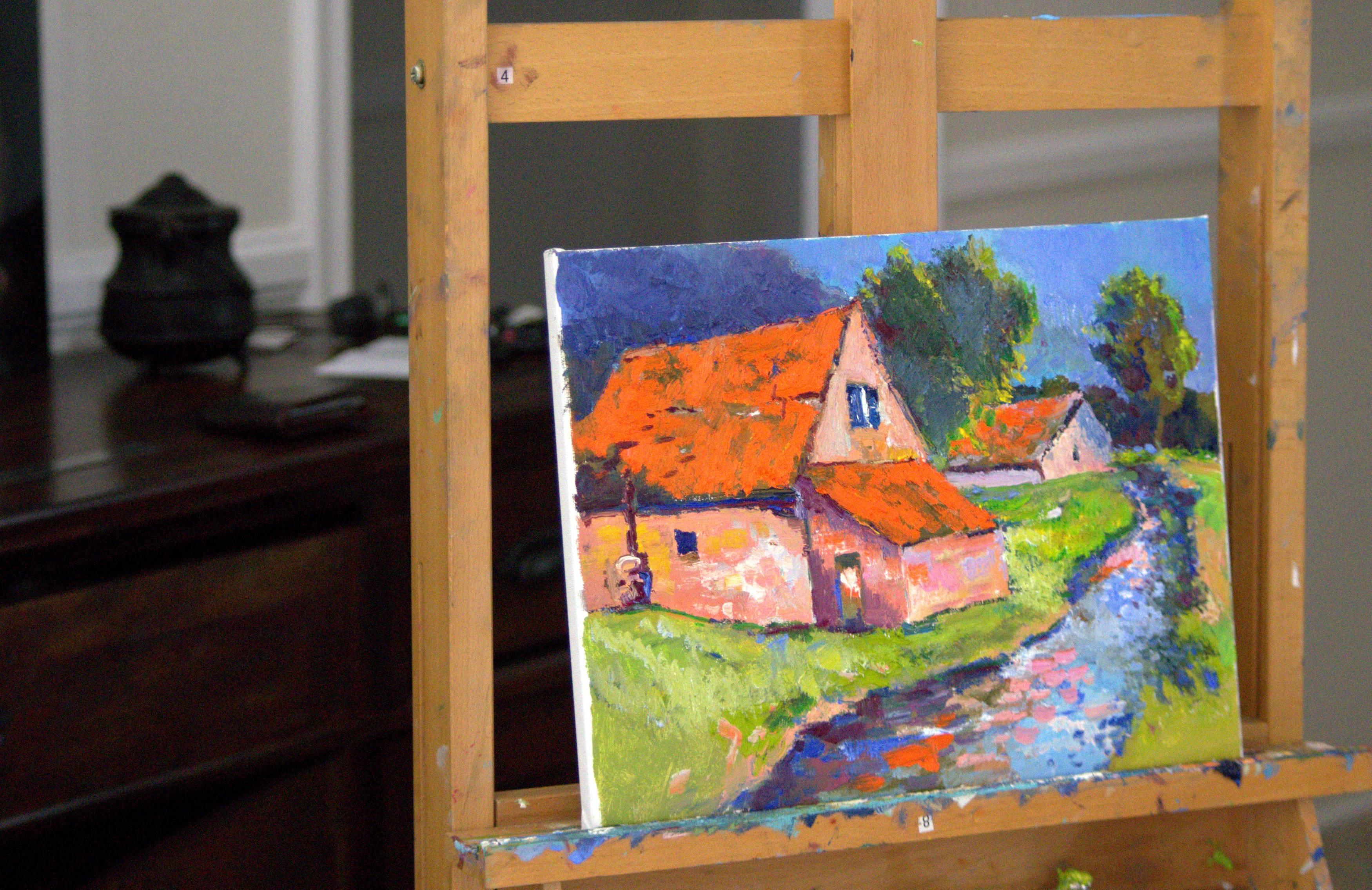 <p>Artist Comments<br>Inspired by Eastern European Landscape, I painted this work to express the contrast and dramatic beauty of old houses with green nature.</p><p>About the Artist<br>Suren is an impressionist painter eloquently capturing nature,