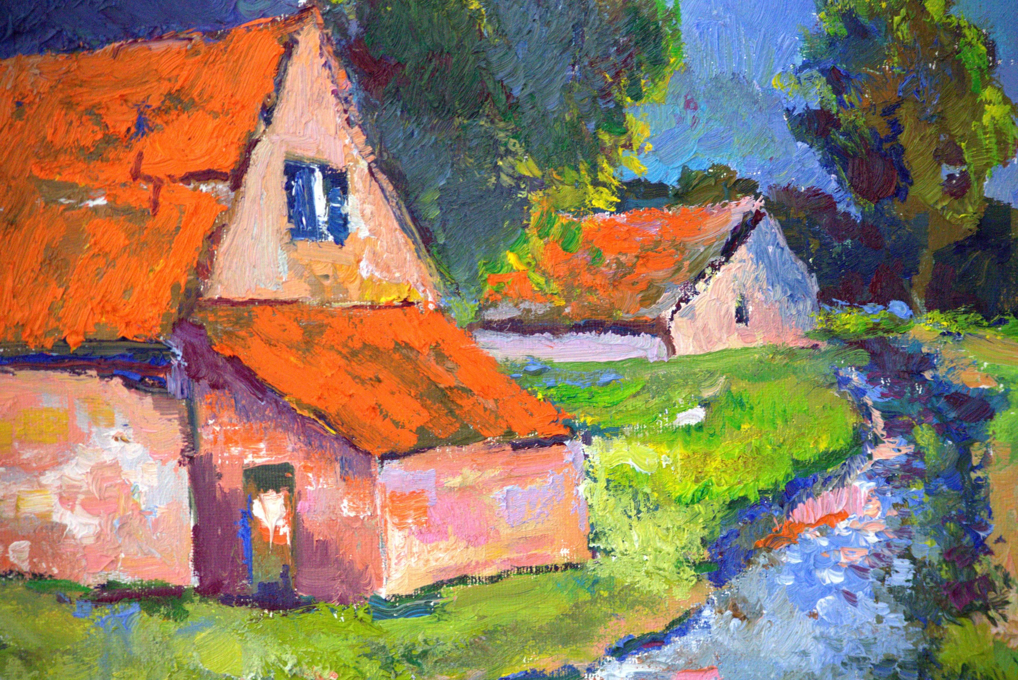 Farm Houses with Orange Roofs 1