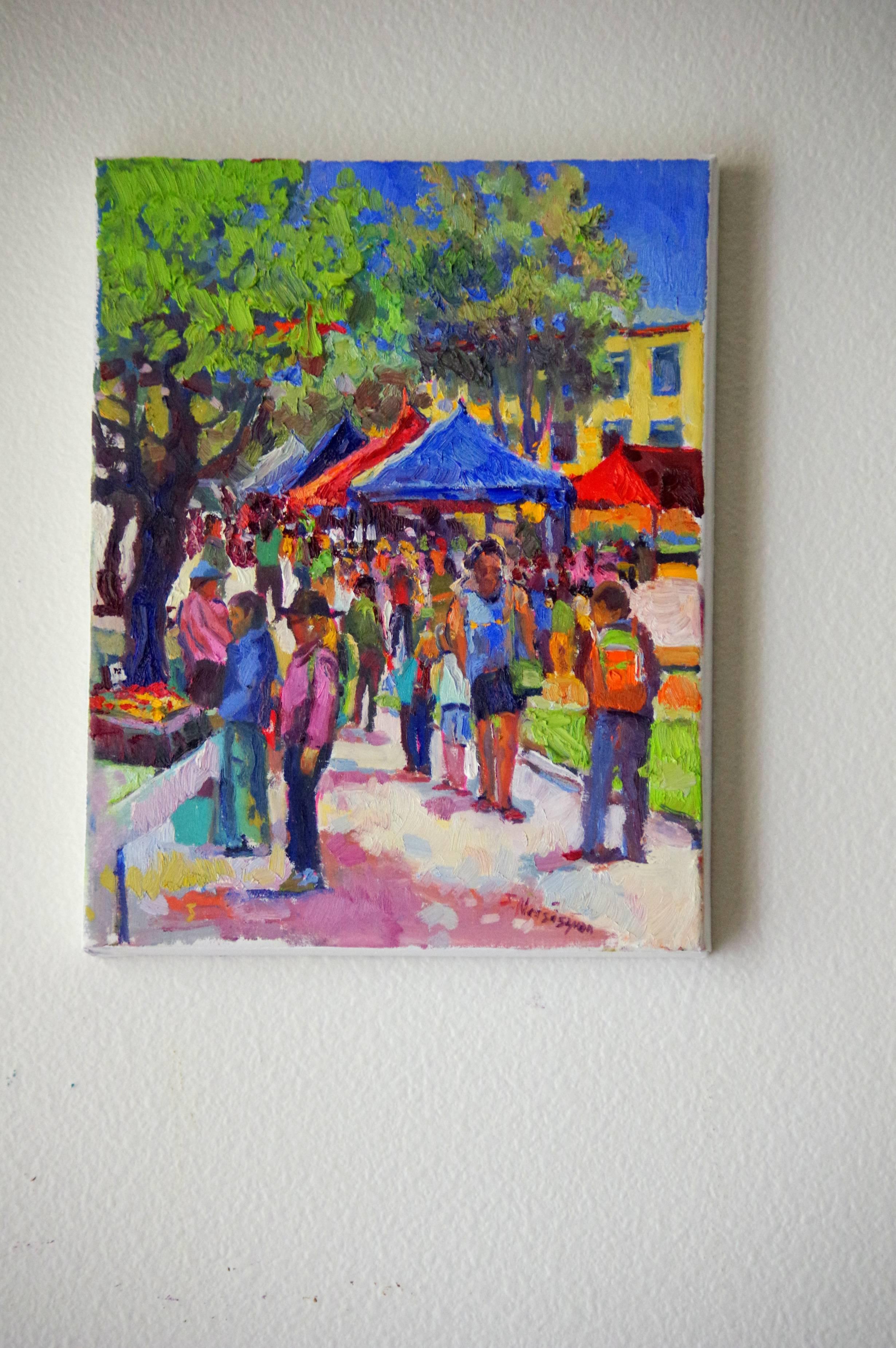 Farmers Market - Impressionist Painting by Suren Nersisyan
