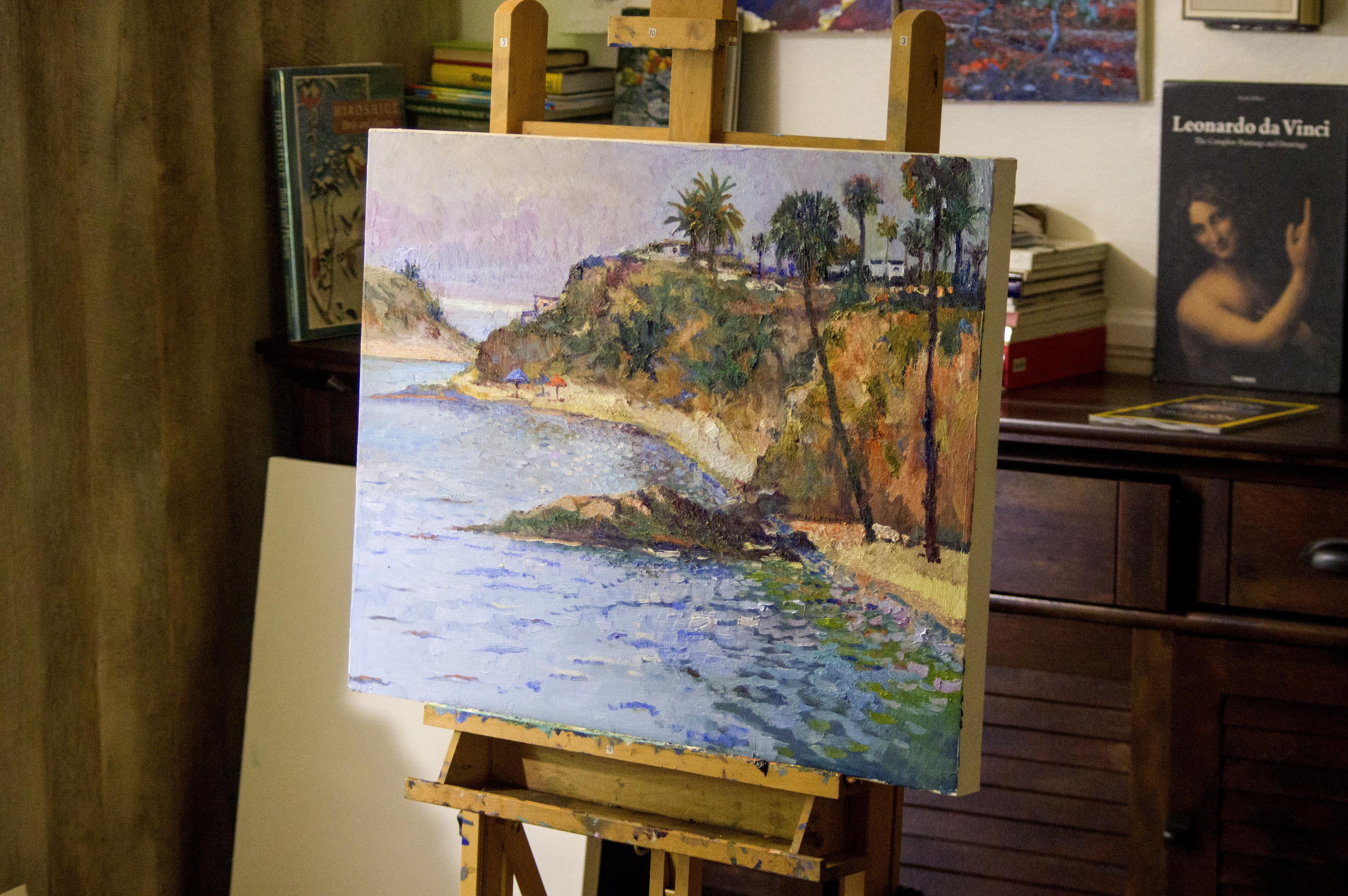 Luce morbida, Laguna Beach, Pittura ad olio - Painting di Suren Nersisyan