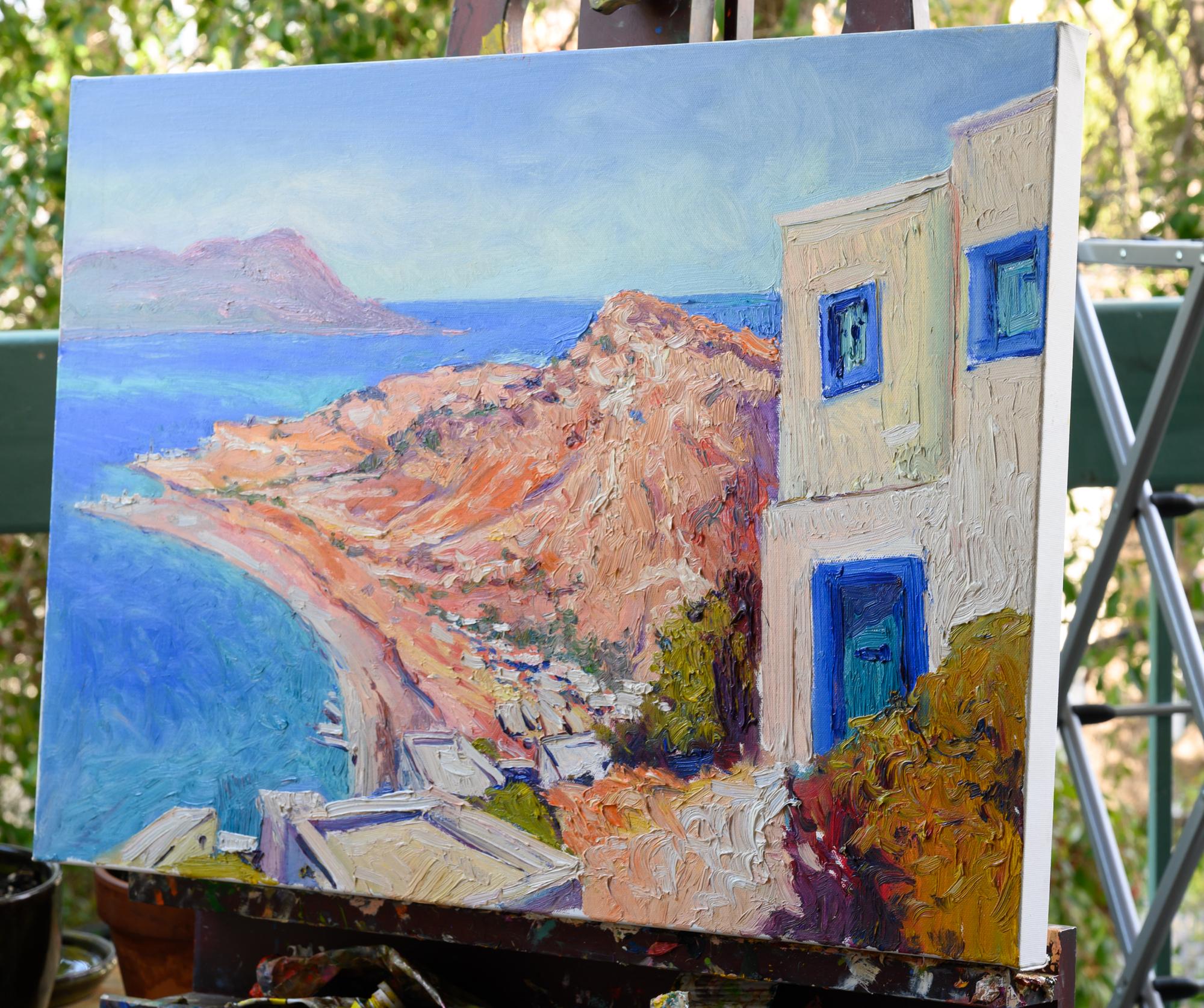 Landschaft von griechischen Inseln, Ölgemälde (Abstrakter Impressionismus), Art, von Suren Nersisyan