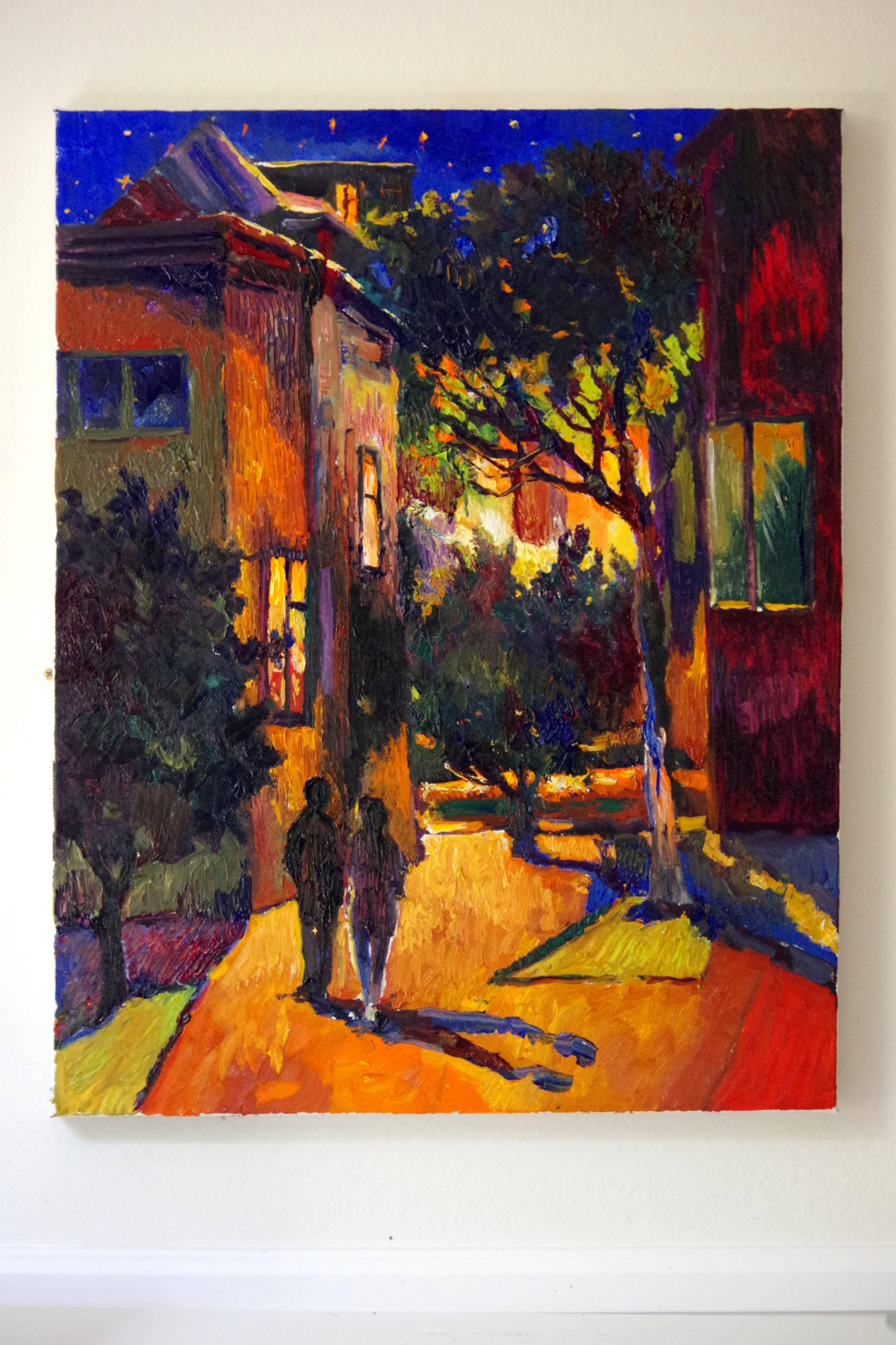<p>Commenti dell'artista<br />Una notte tranquilla da qualche parte in periferia con una luce calda che proviene dalle finestre.</p><br /><p>Informazioni sull'artista<br />Suren è un pittore impressionista che cattura in modo eloquente la natura, i