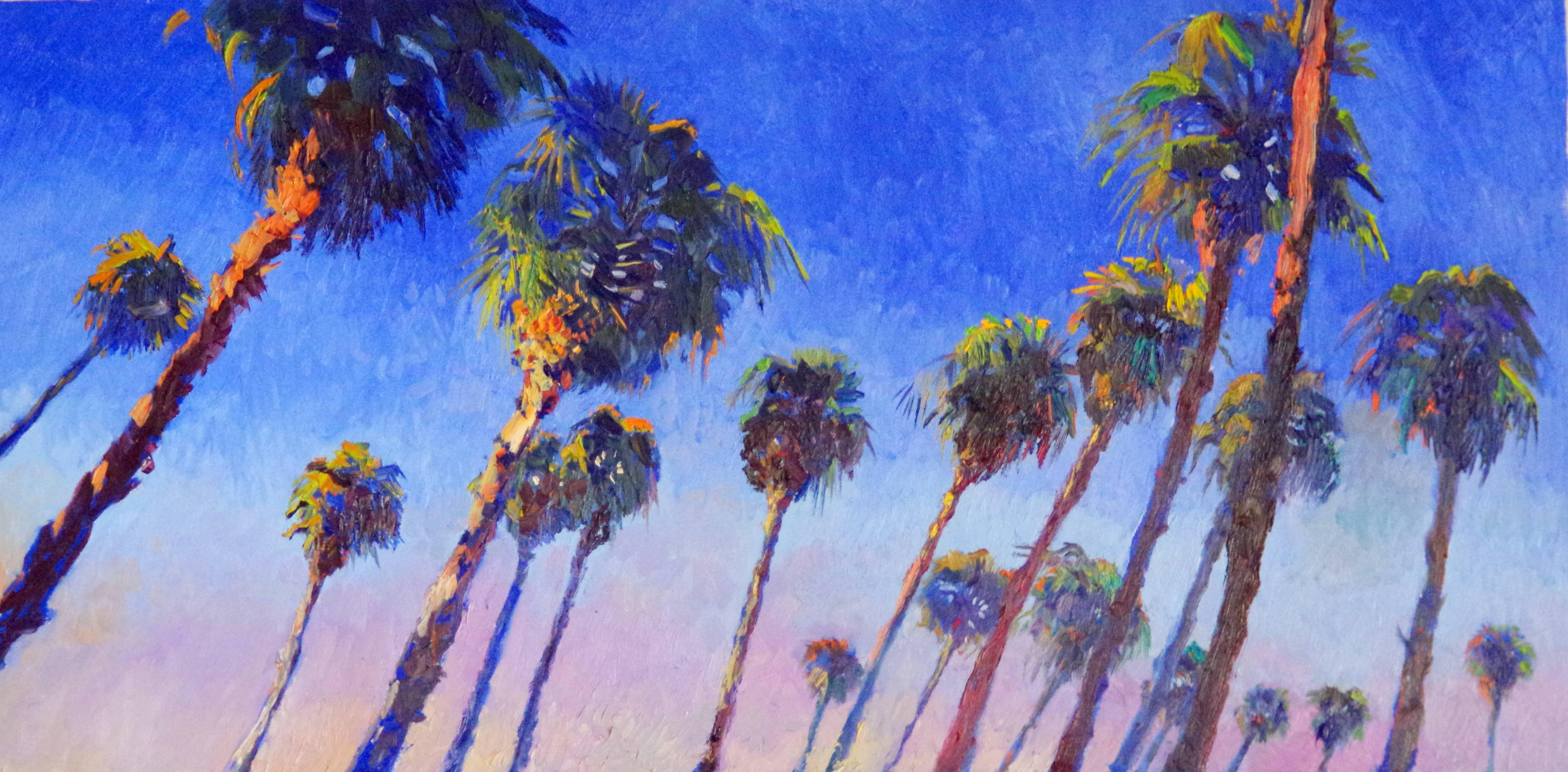 Suren Nersisyan Landscape Painting - Palms and Blue Sky