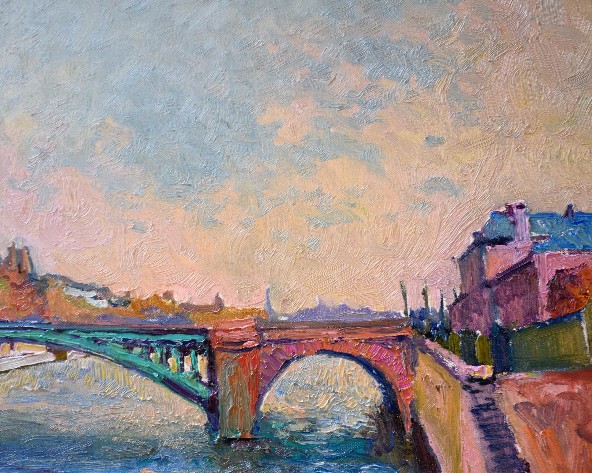 París, Río Sena, Pintura al óleo - Painting de Suren Nersisyan