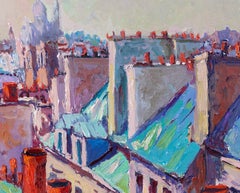 Roofs of the City, Paris, Oil Painting