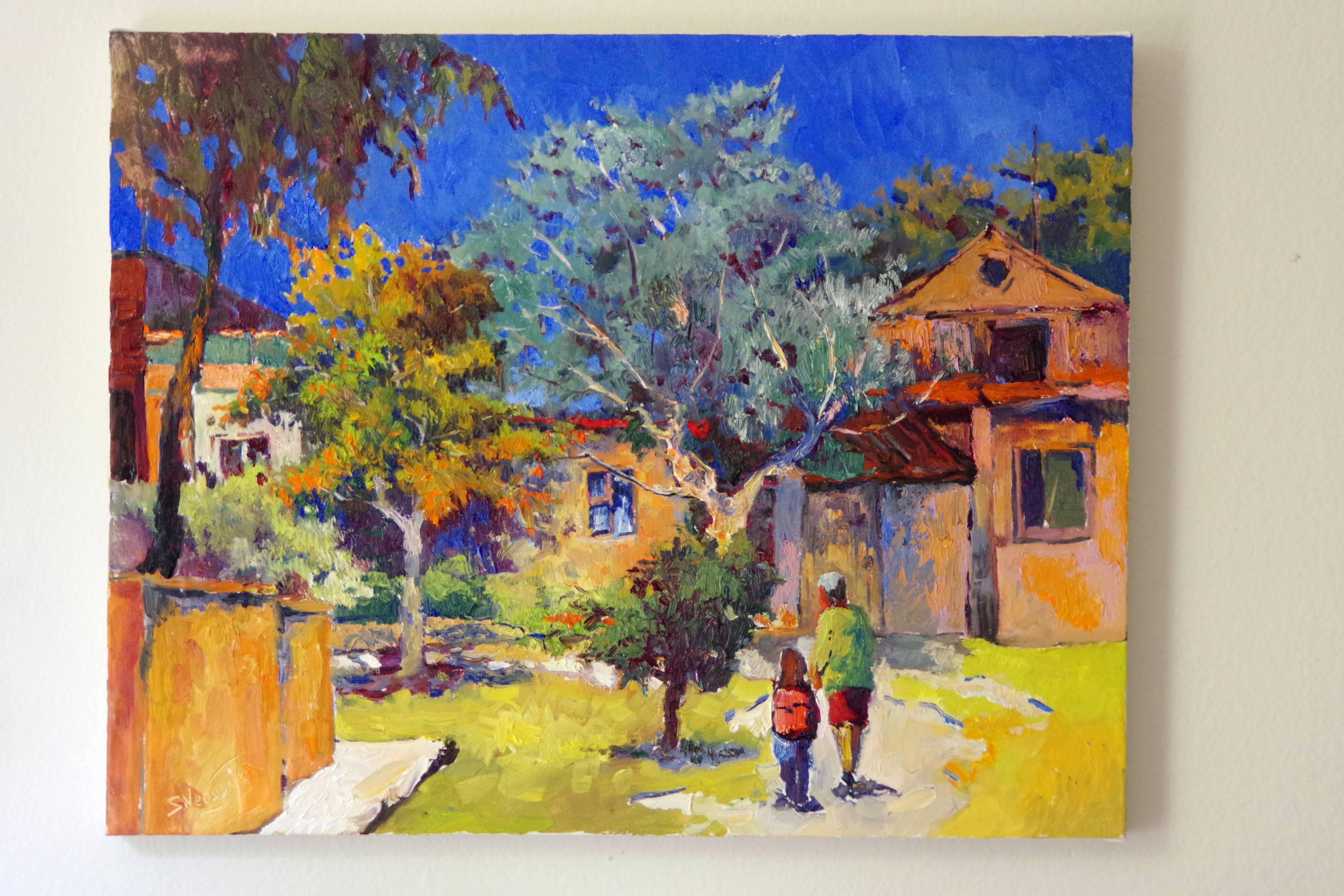 Sommertag, Nostalgia, Ölgemälde (Impressionismus), Painting, von Suren Nersisyan