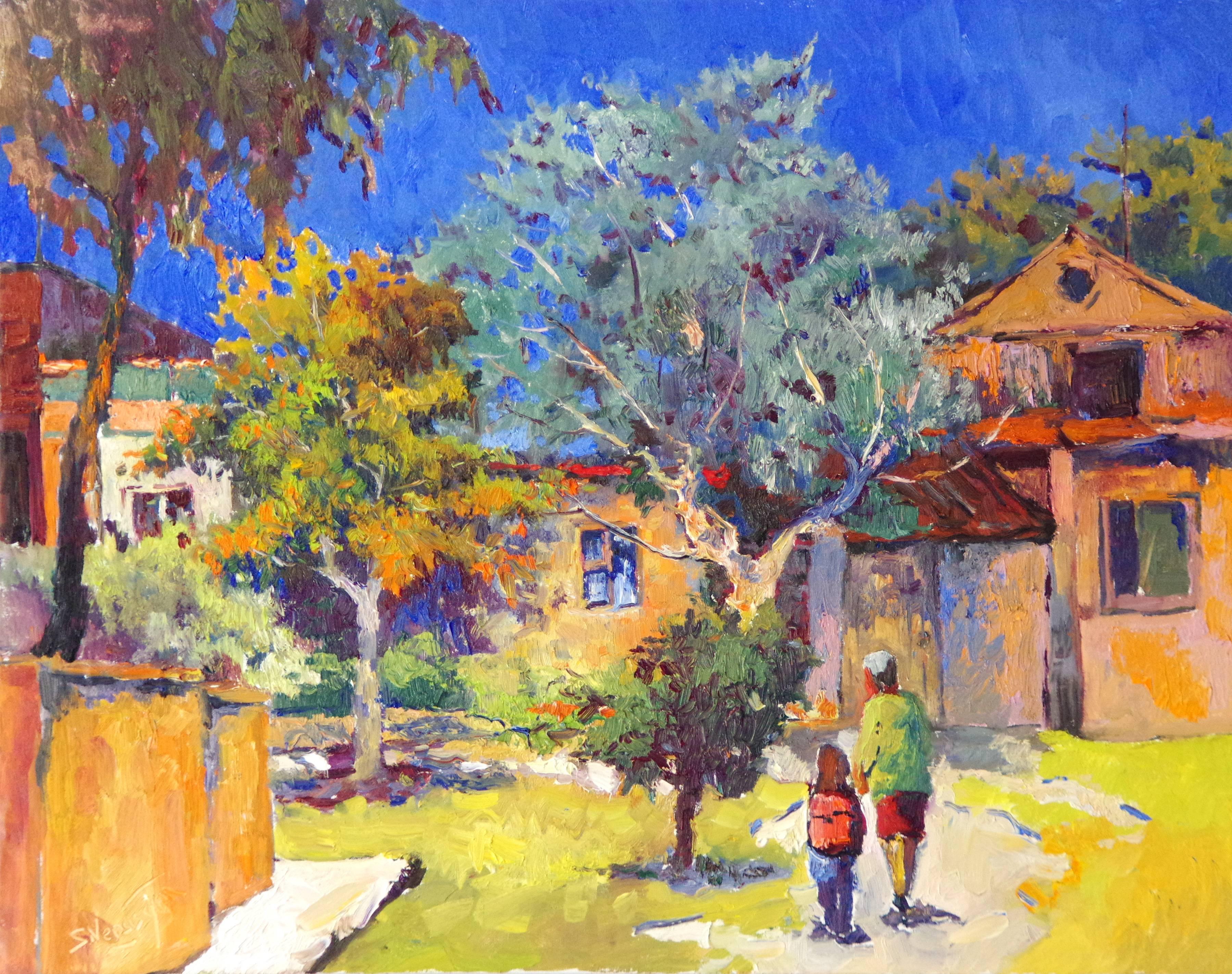 Suren Nersisyan Landscape Painting - Summer Day, Nostalgia, Oil Painting