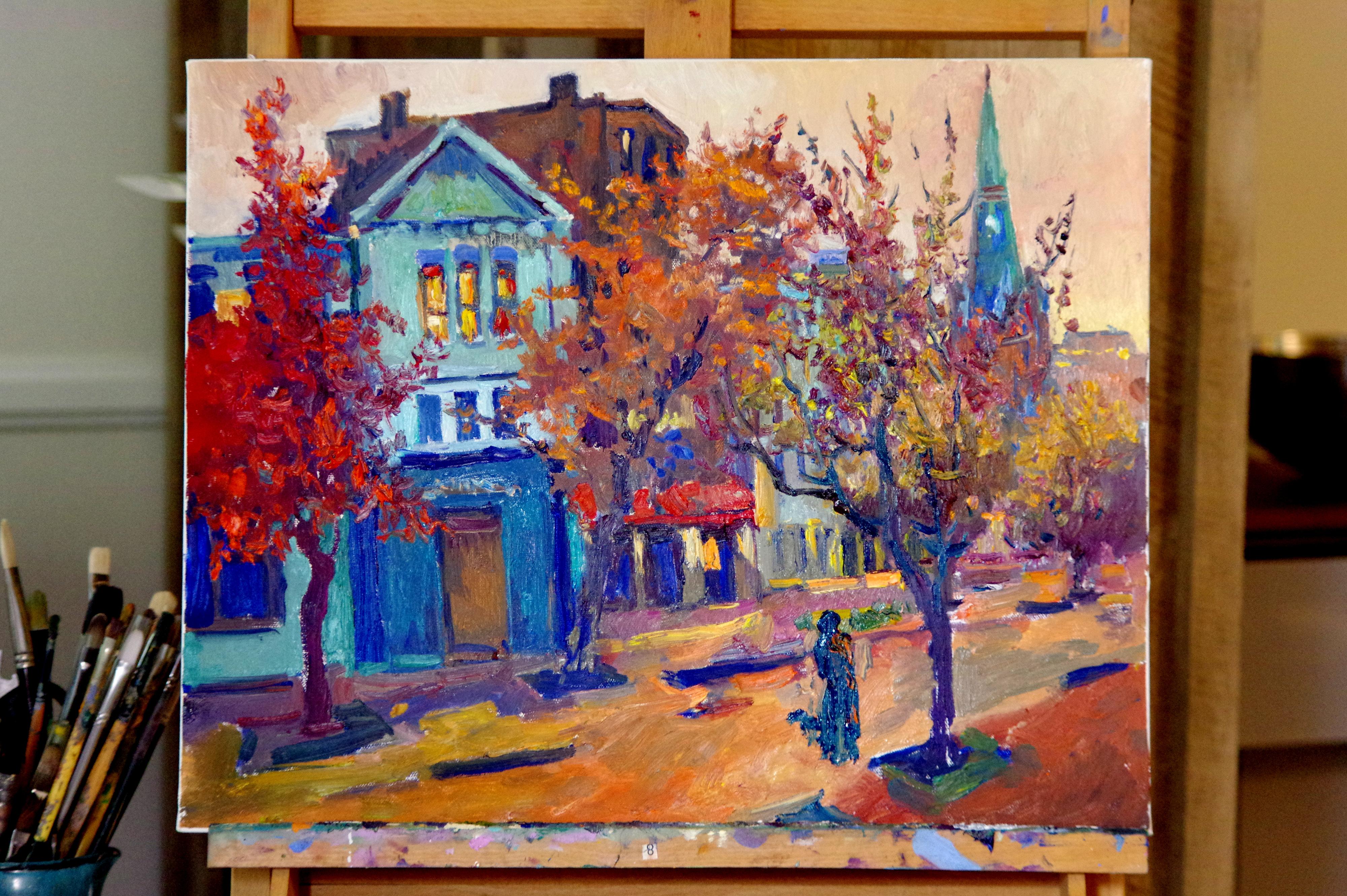 <p>Artist Comments<br />Evening fall colors in a historical part of Washington DC with beautiful architecture together look harmonic and full of nice energy.</p><p>About the Artist<br />Suren is an impressionist painter eloquently capturing nature,